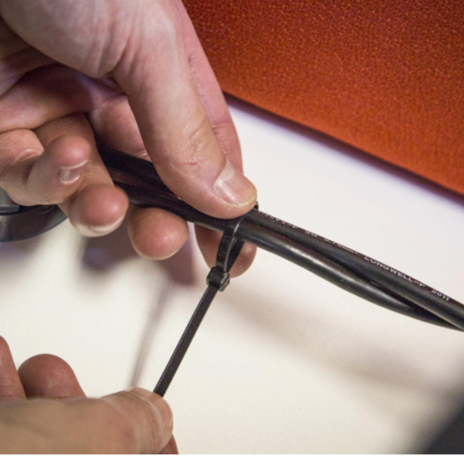 BlueSpot Cable Ties Black Cable Ties Zip Packaging Ties 100Pce 3.6mm x 150mm