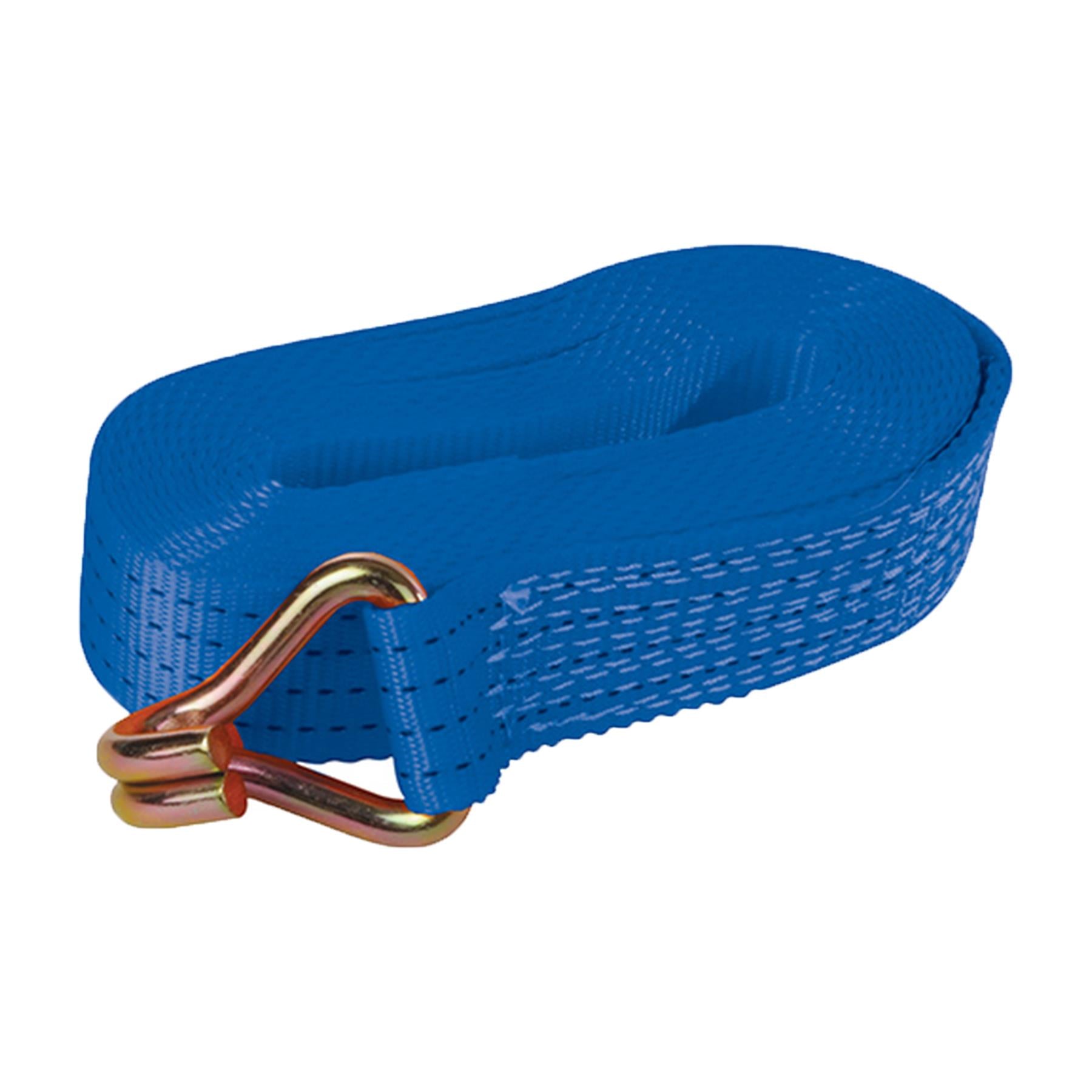 Rubber-Handled Ratchet Tie Down Strap J-Hook 8M X 50mm - Rated 1300Kg New
