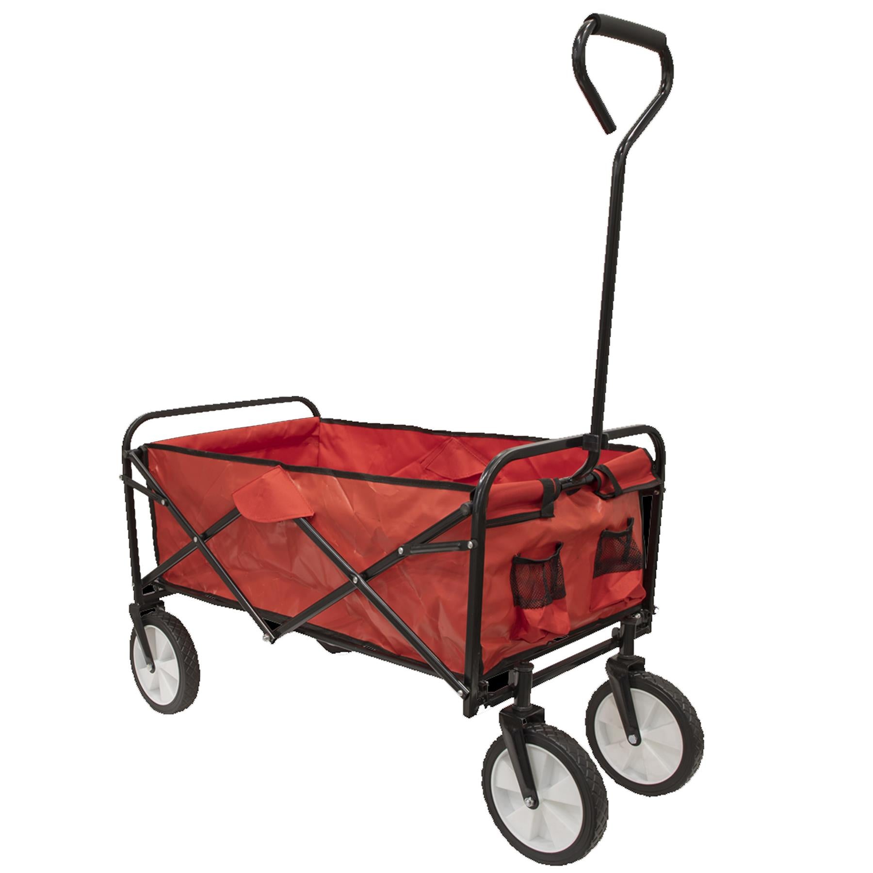 Sealey Red Folding Garden Hand Cart Canvas Trolley 70KG Wheels