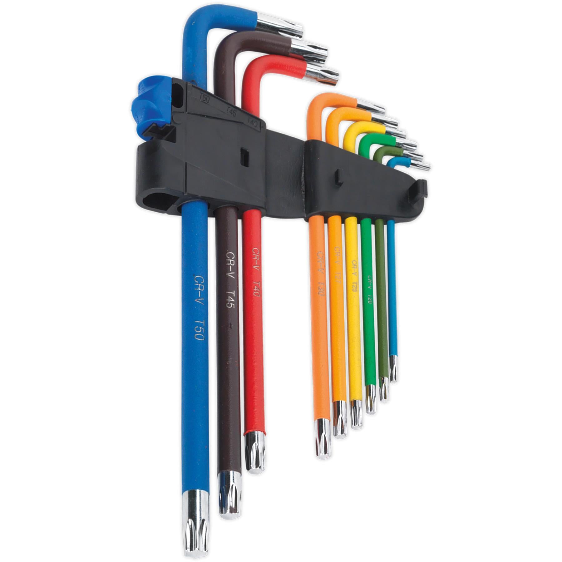 Sealey TRX-Star* Key Set 9pc Colour-Coded Extra Long