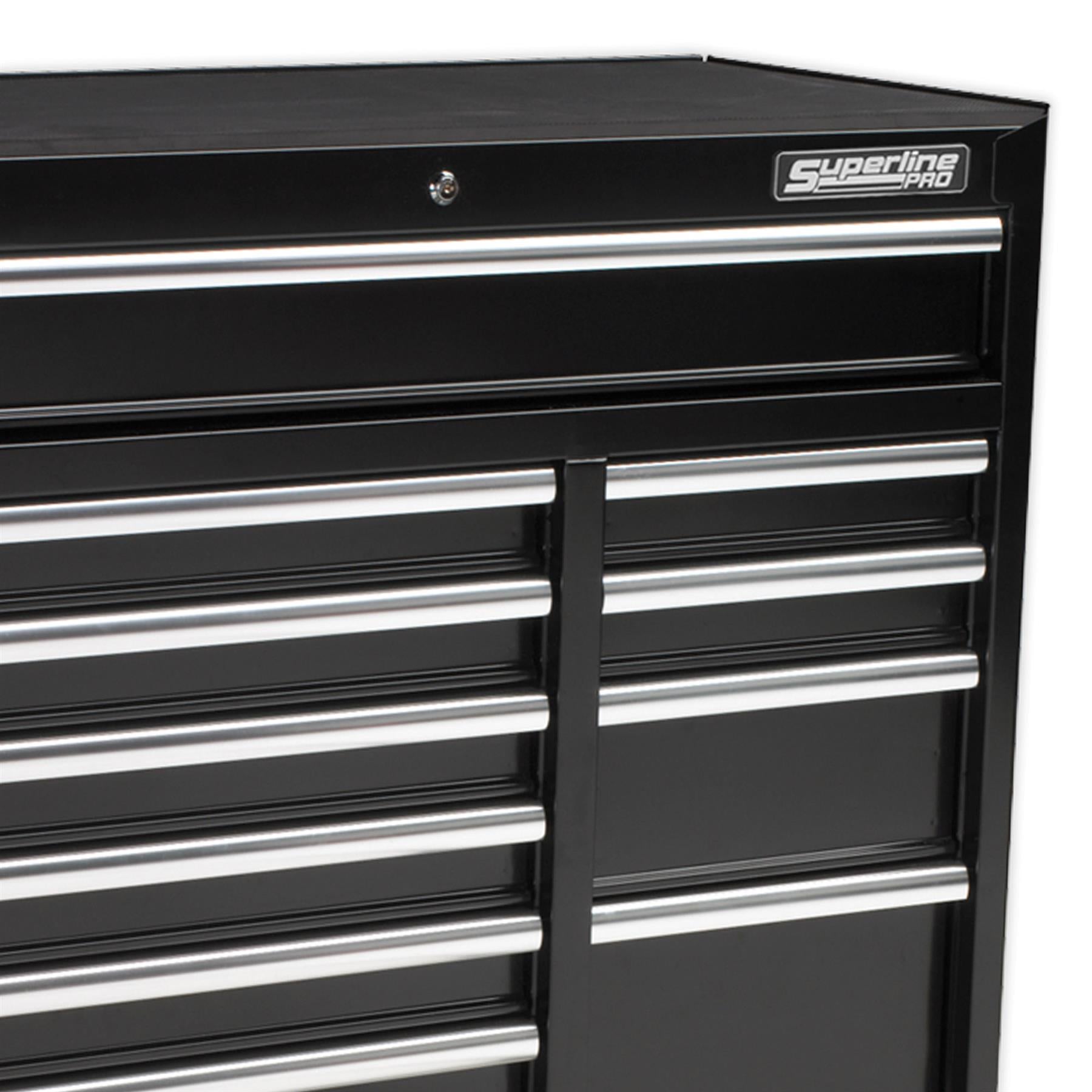 Sealey Rollcab 12 Drawer Ball Bearing Slides Heavy-Duty - Black