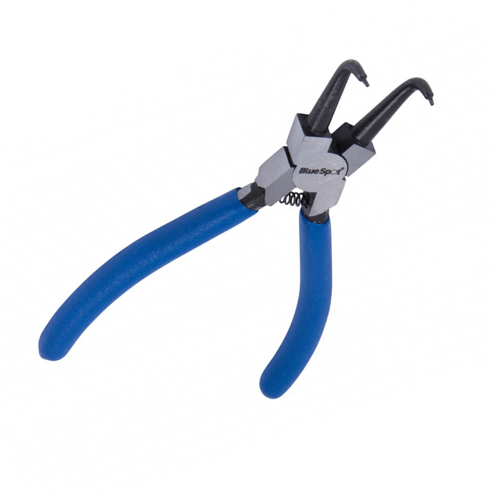 BlueSpot Circlip Plier Internal 90 Bent Drop Forged 6" (150mm) Pliers Soft Grip Handle New