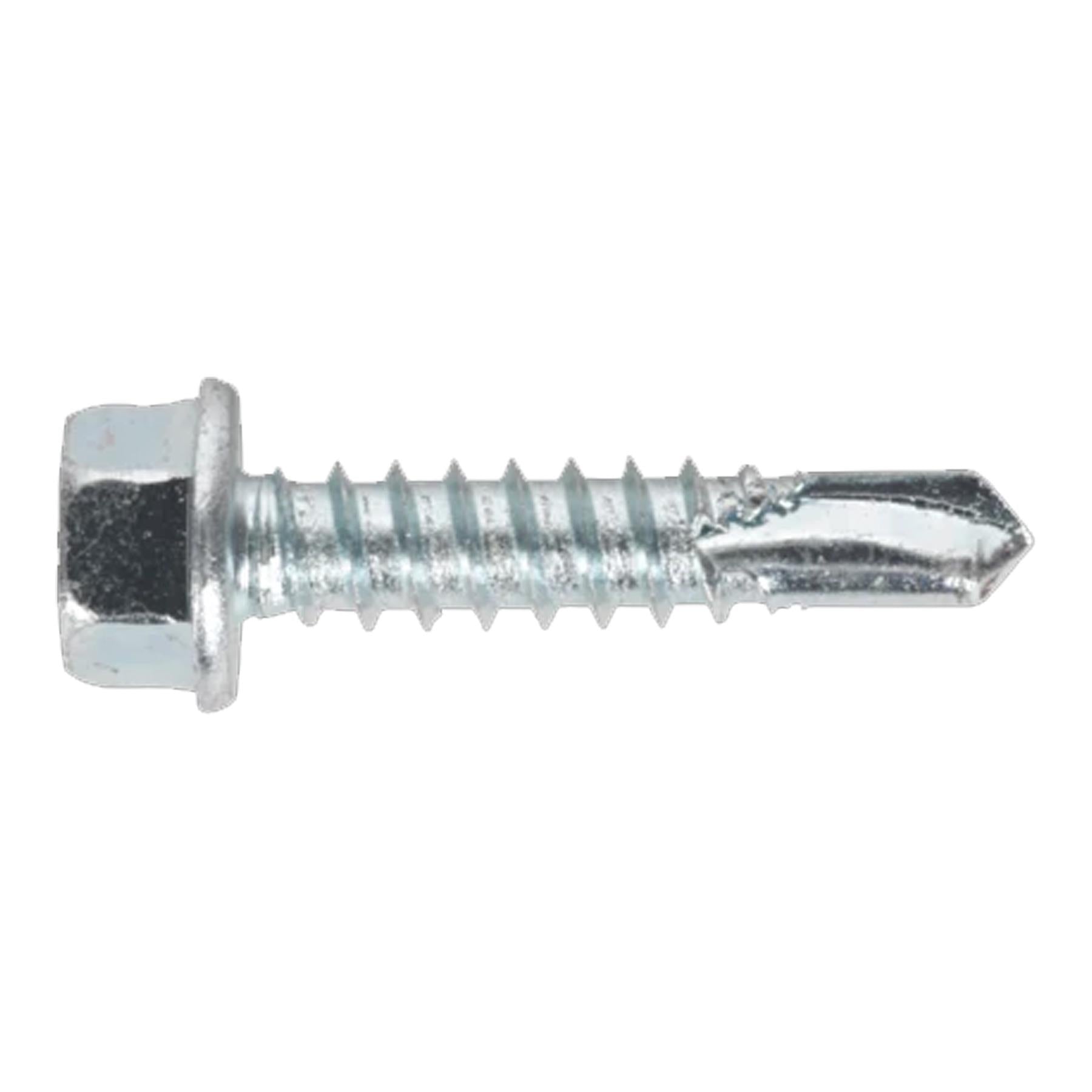 Sealey Self Drilling Screw 5.5 x 25mm Hex Head Zinc Pack of 100