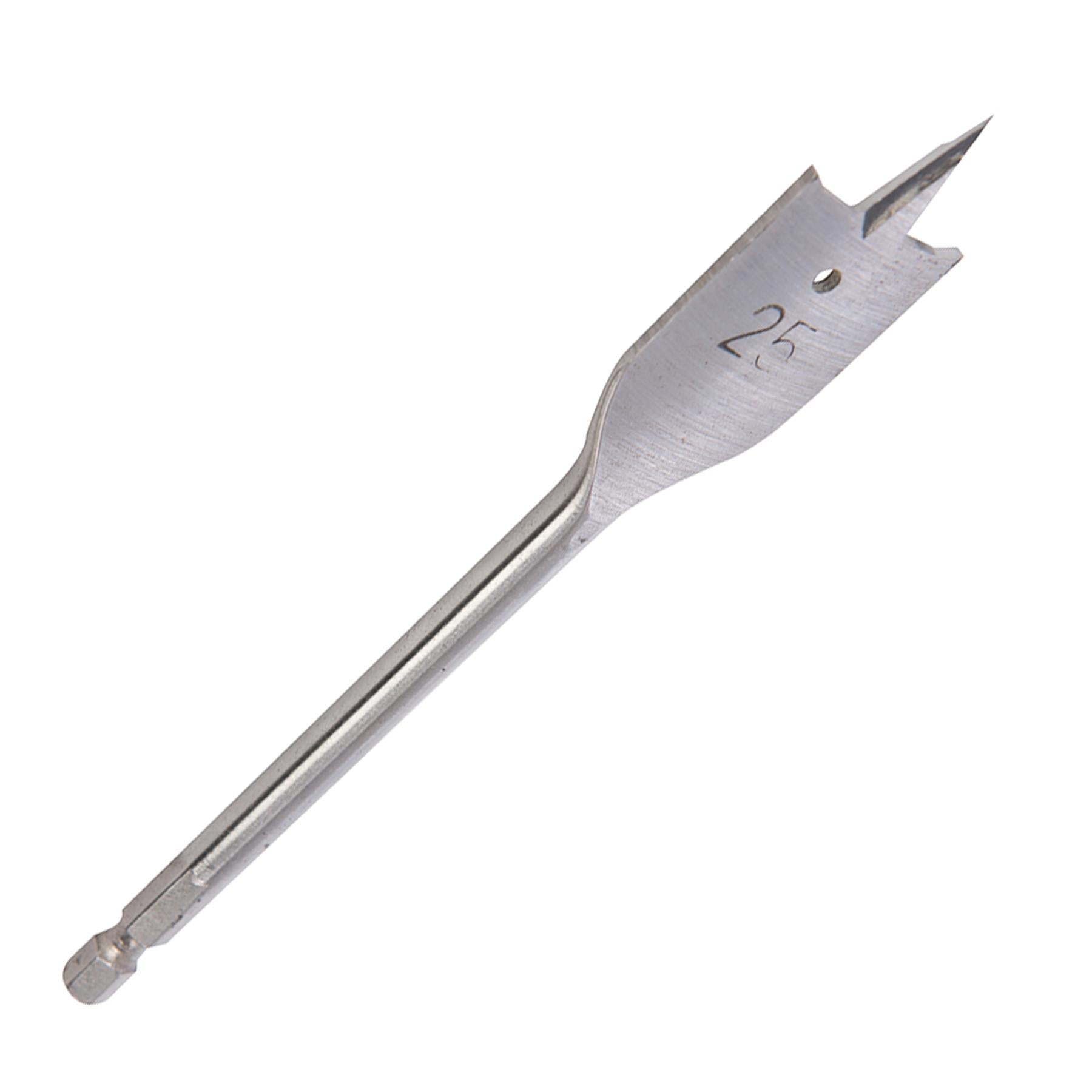 Flat Wood Drill Bit Set Titanium Hole Cutter Borer Silver 25mm