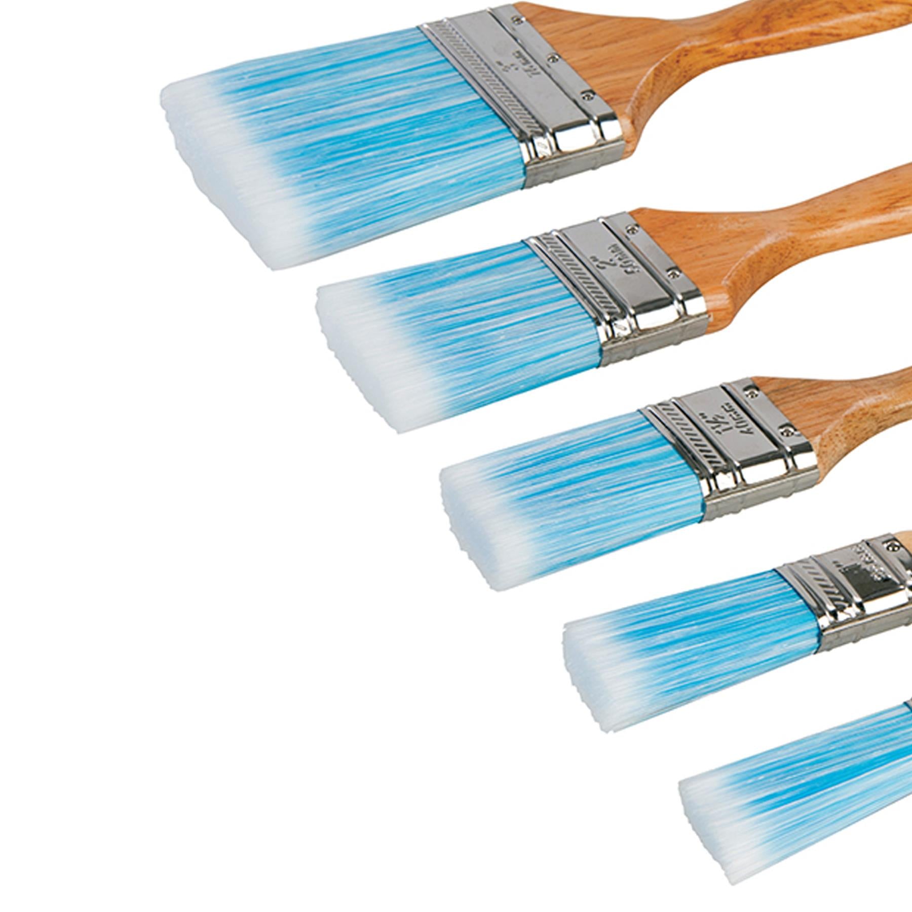 5Pce Synthetic Brush Set For Emulsion,Oil Coatings Varnish Painting DIY