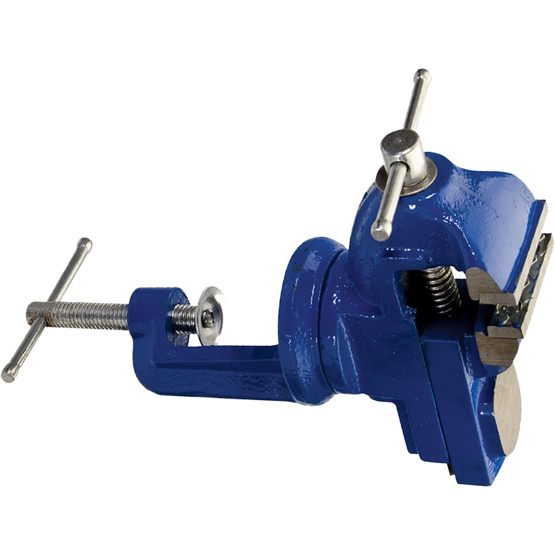 Table Vice With Swivel Base - 50mm Turns 360 Cast Iron Frame With Anvil 50mm Jaw