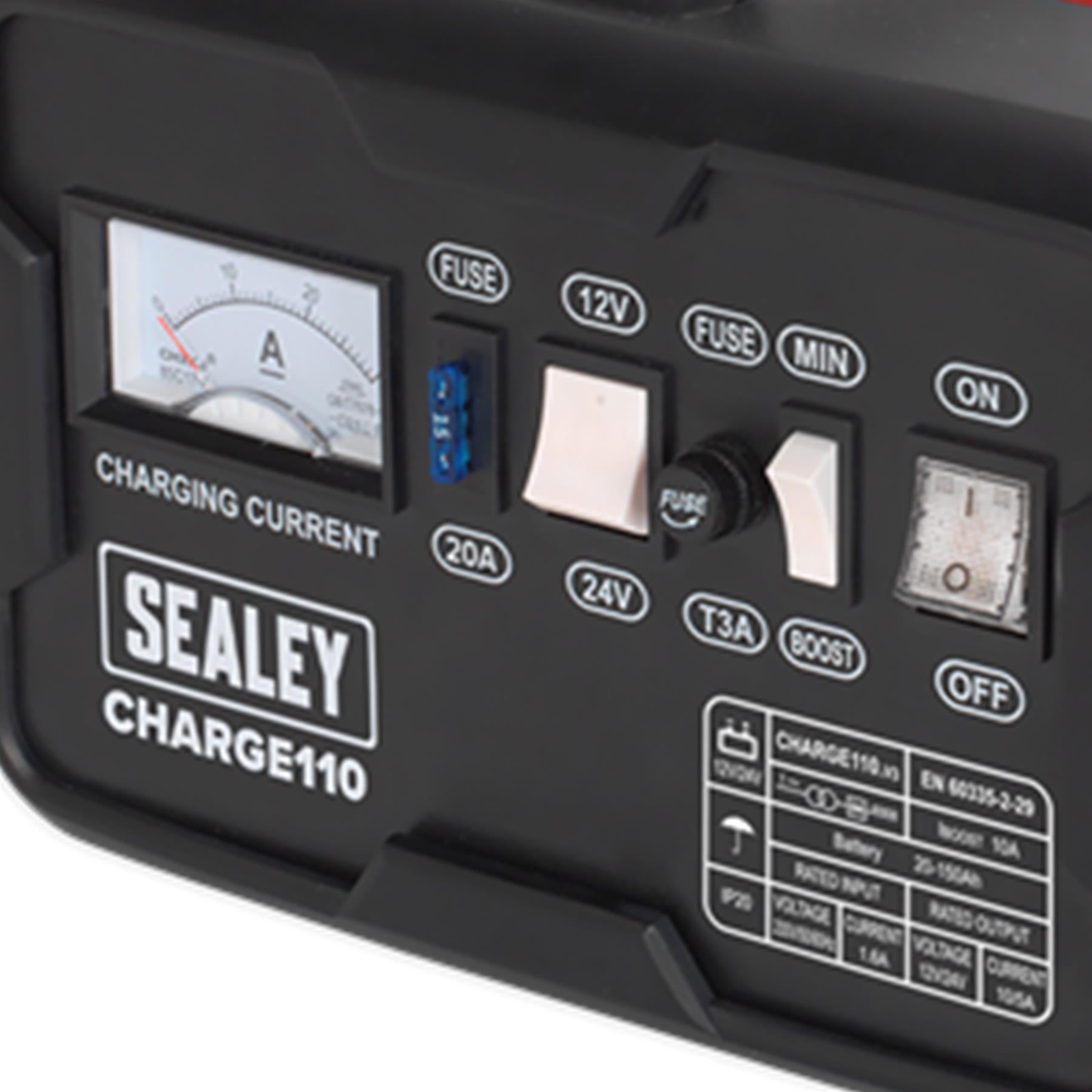 Sealey CHARGE110 Battery Charger 14Amp 12V/24V 230V