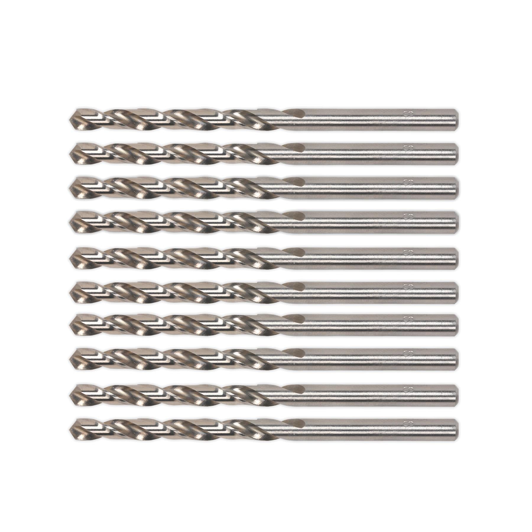 Sealey HSS Fully Ground Drill Bit 8mm Pack of 10