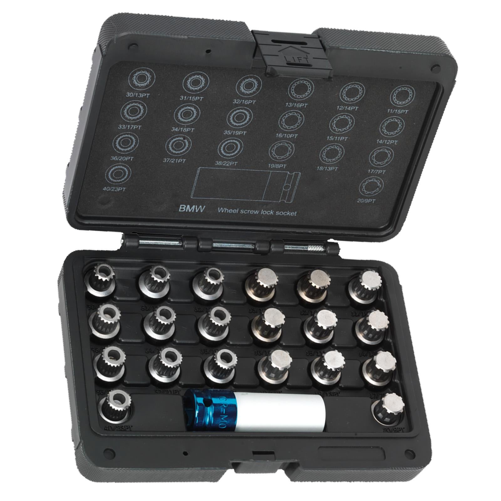 Sealey Locking Wheel Nut Key Set 21pc - BMW & Mini