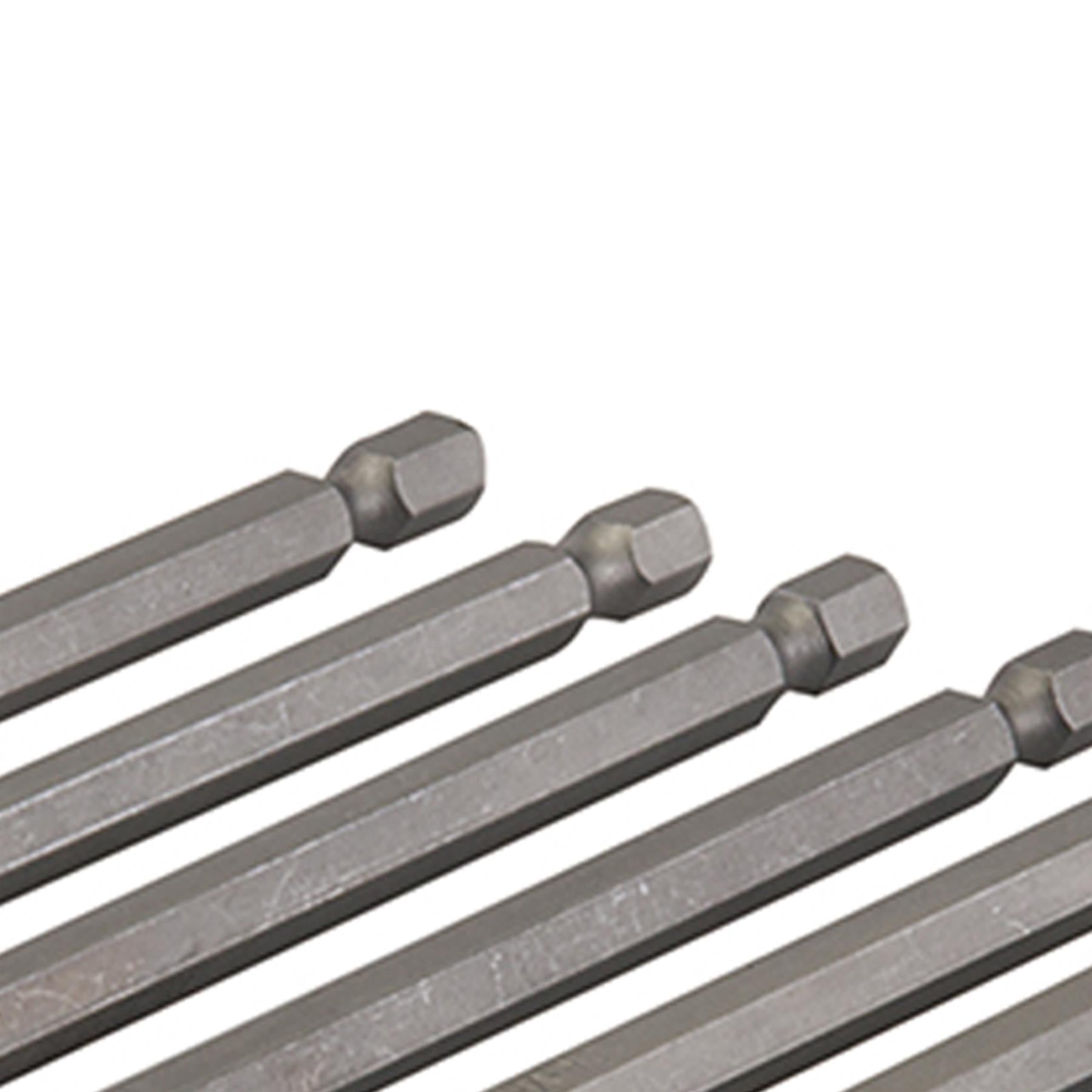 Extra-Long Power Bit Set 9Pce 150mm Chrome Vanadium Steel Slotted, Pz & Phillips