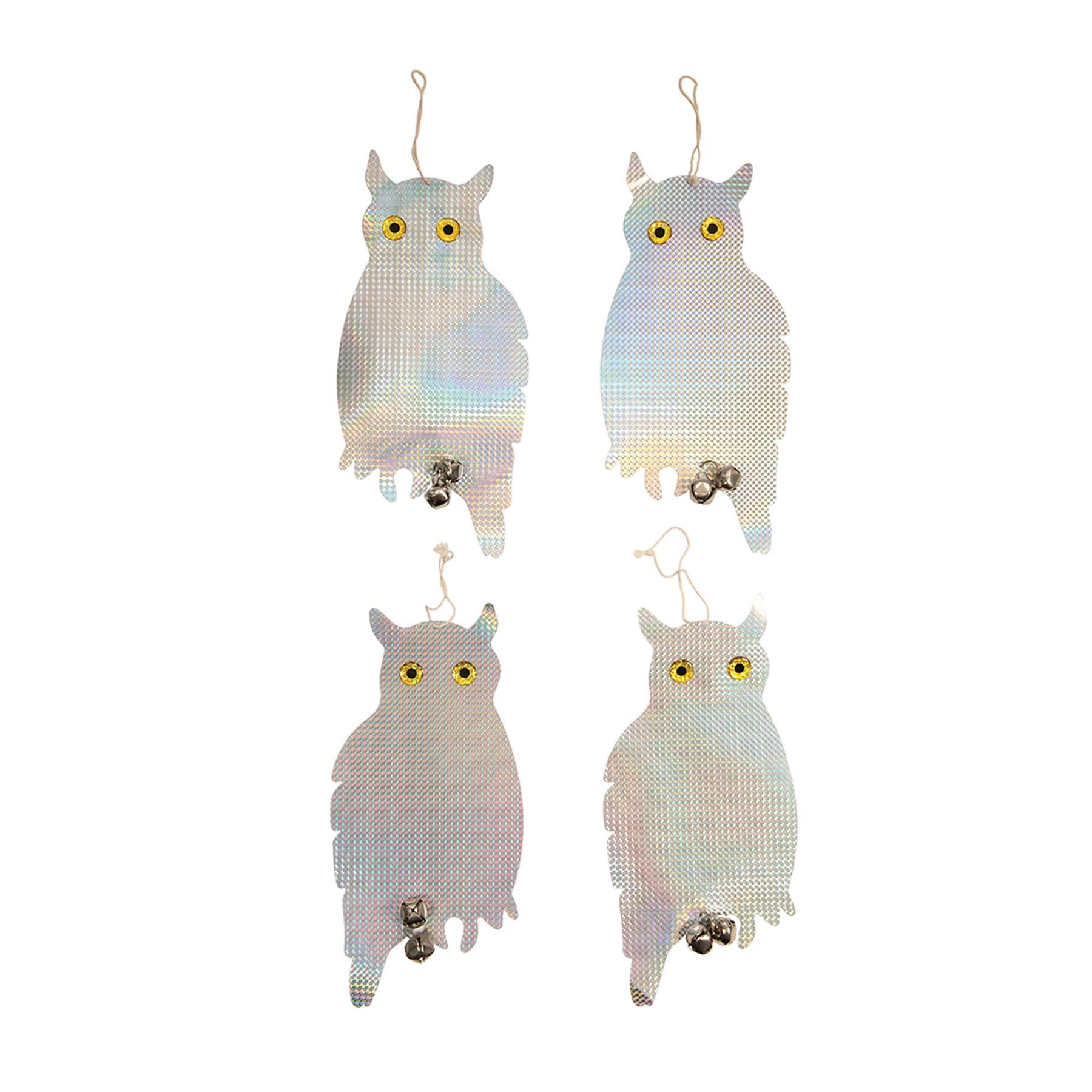 Bird Repellent Owls 4pk 200 X 410mm Durable Uv-resistant Plastic Owl