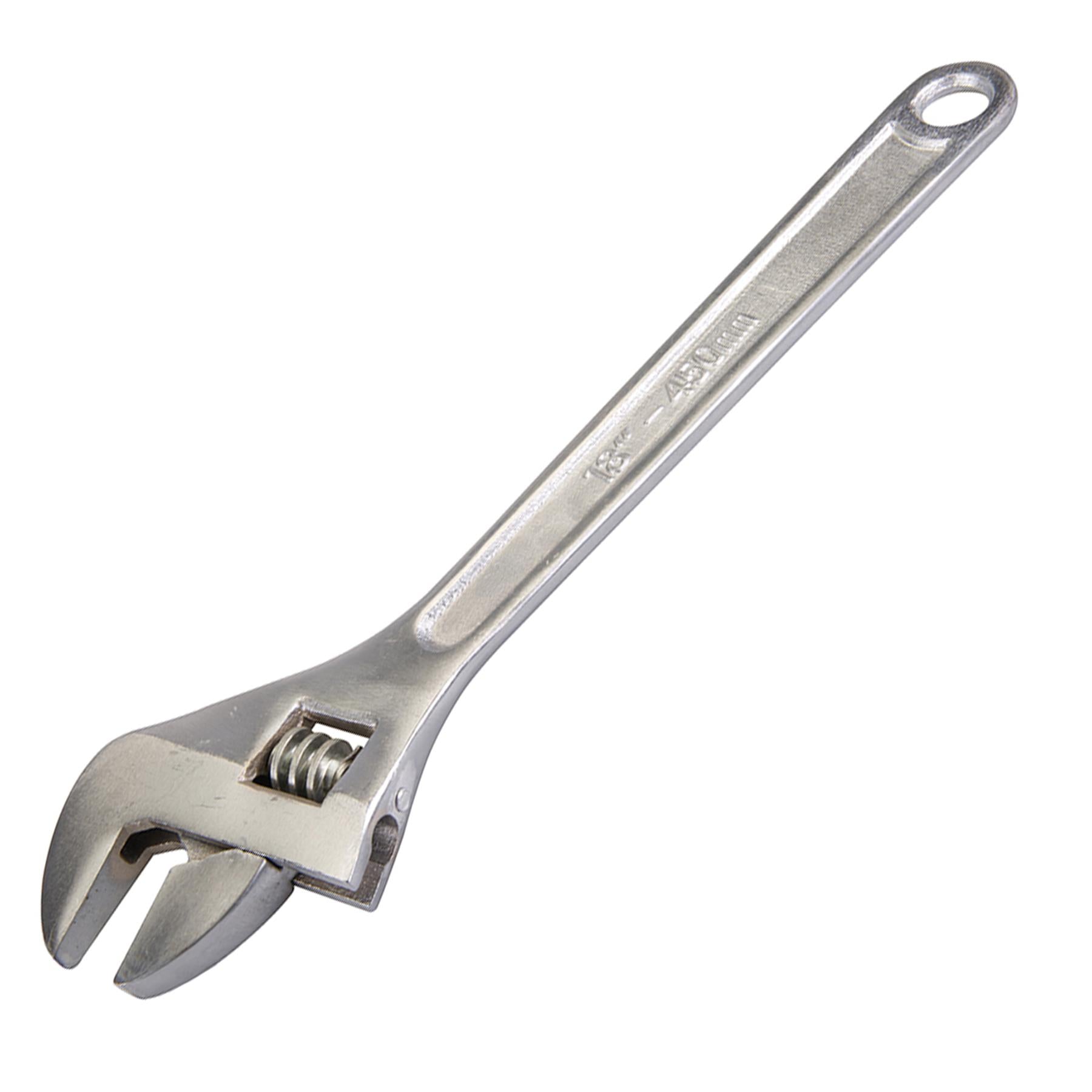 Adjustable Wrench 450mm Length - Jaw 50mm Drop-Forged Chrome Plated New