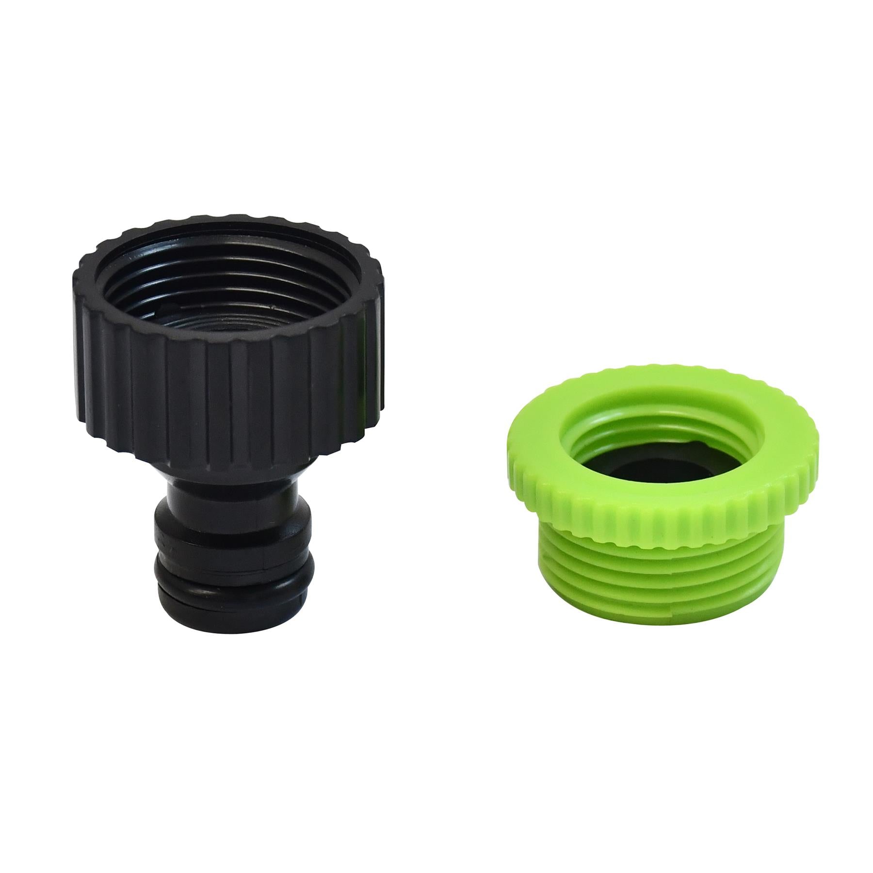Tap Adaptor 1/2" & 3/4" Garden Watering Water Hose Pipe Plastic Connector Fitting