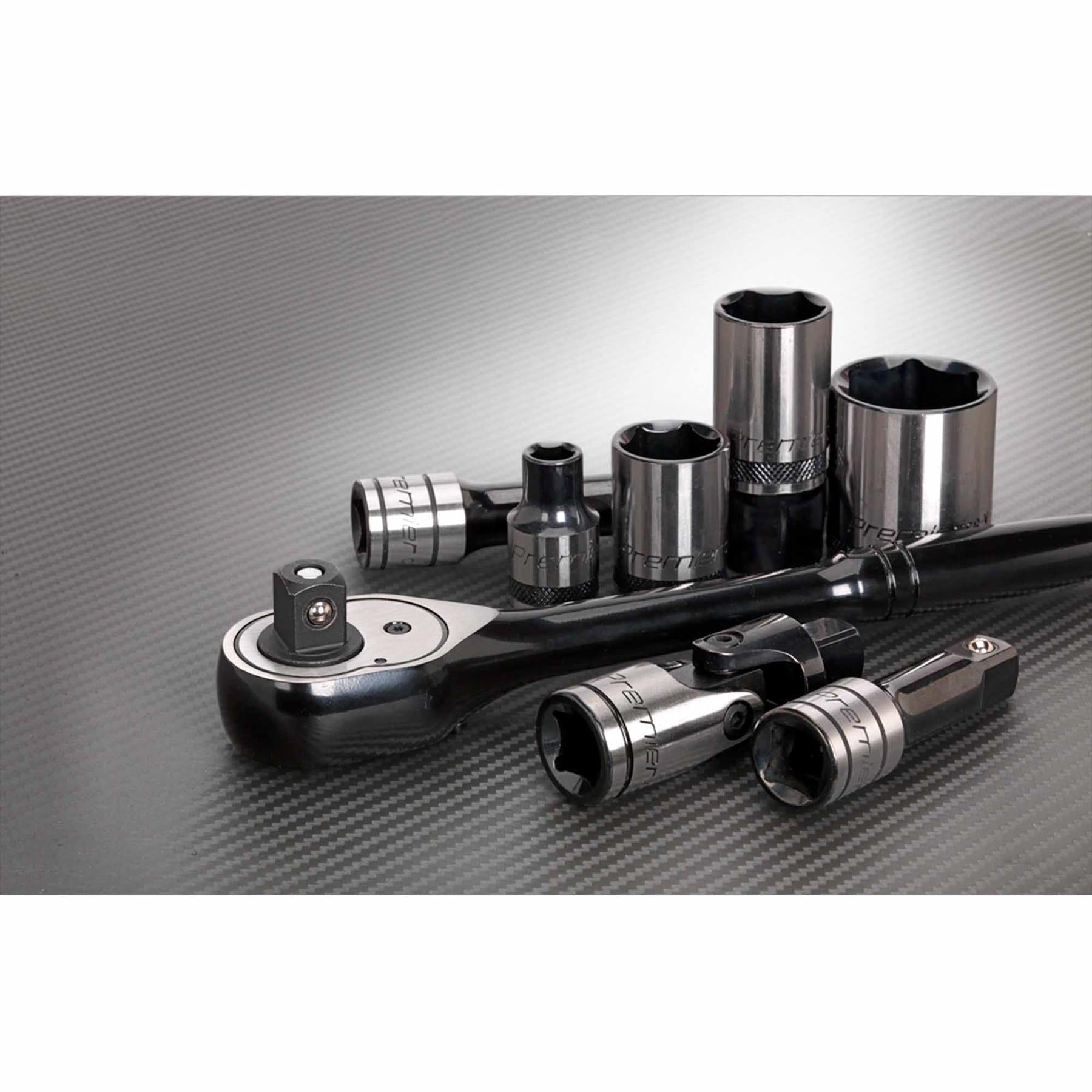 Sealey Socket Set 28pc 1/2"Sq Dr 6pt WallDrive Metric Black Series