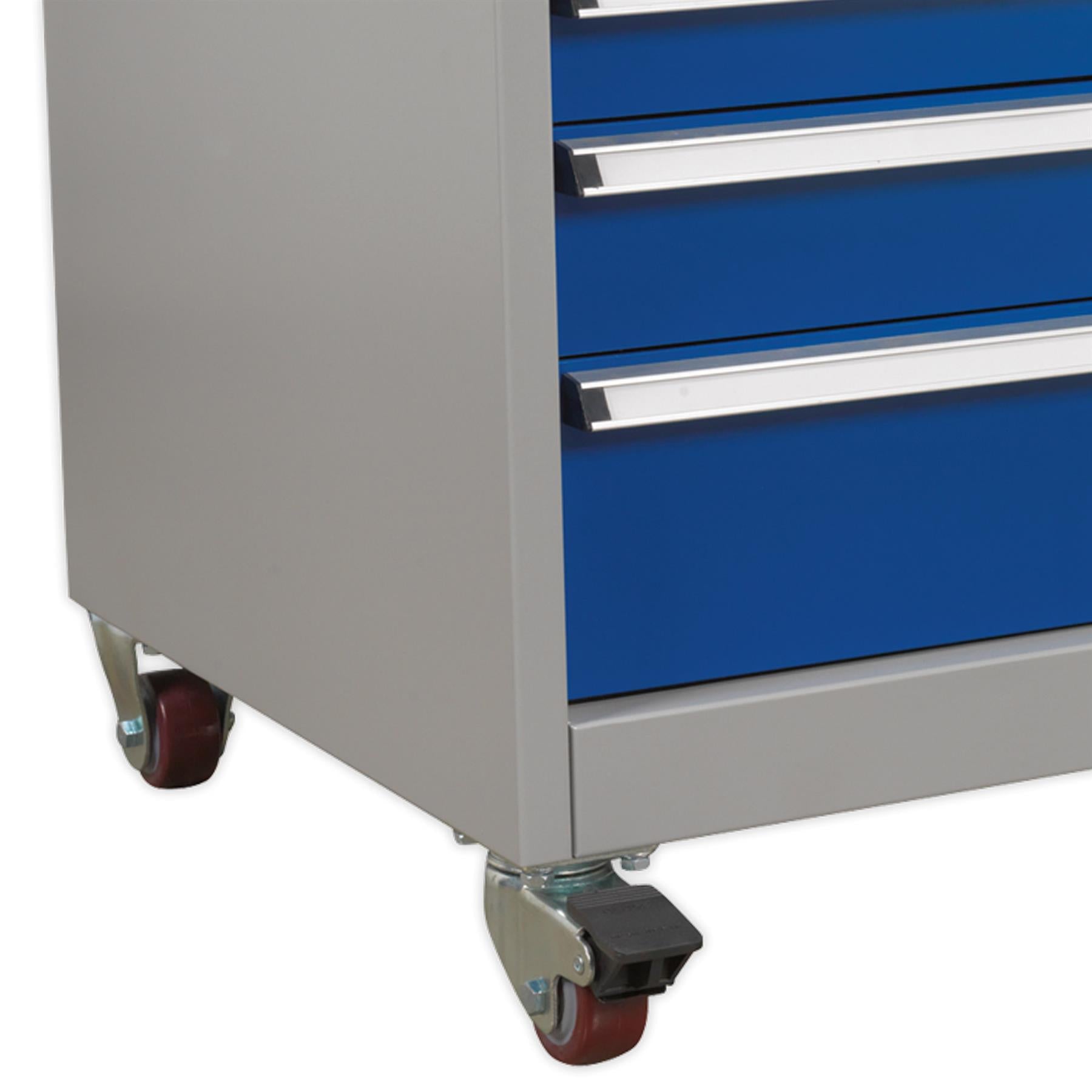 Sealey Mobile Industrial Cabinet 5 Drawer with a load bearing of up to 40kg