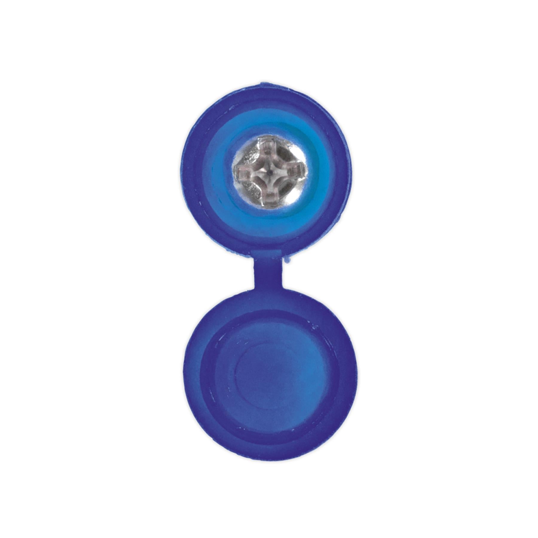 Sealey Numberplate Screw & Flip Cap 4.2 x 19mm Blue Pack of 50