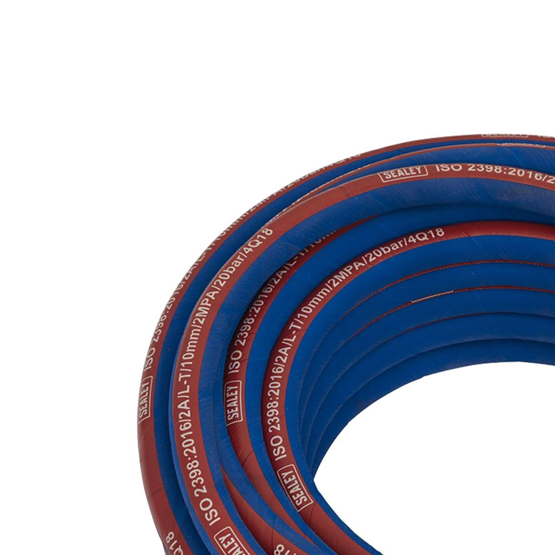 Sealey Extra Heavy Duty Rubber Air Compressor Hose 15m x Ø10mm with 1/4"BSP