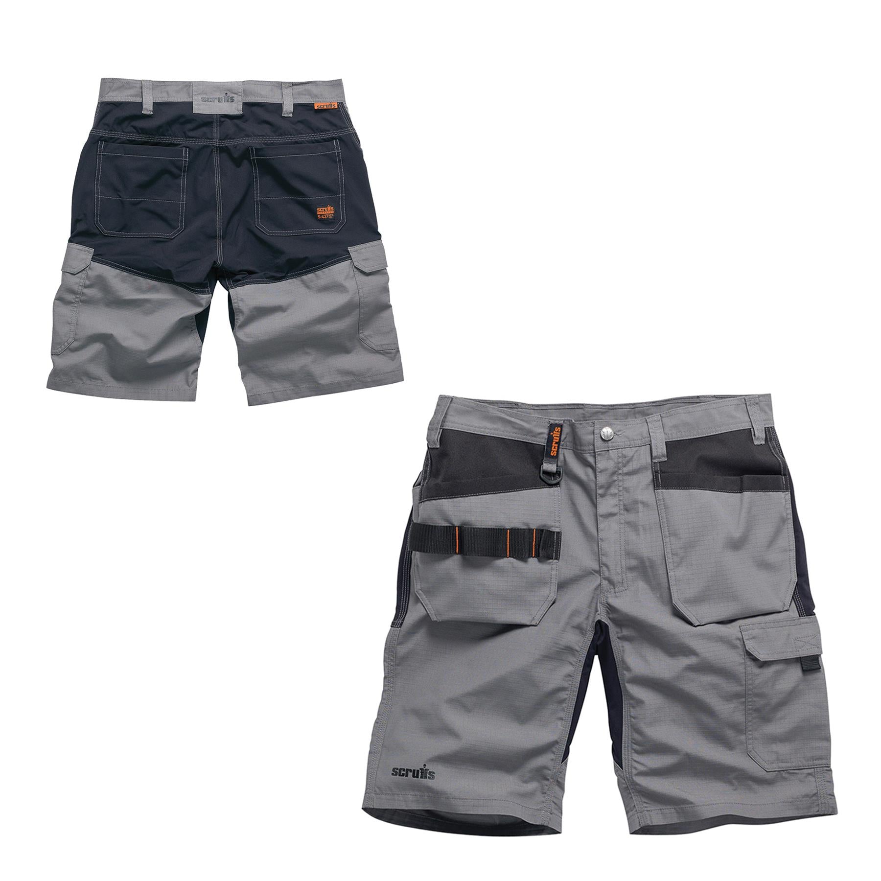 Scruffs Flex Holster Shorts Cargo Combat Pockets Hard Wearing Graphite 32 Waist