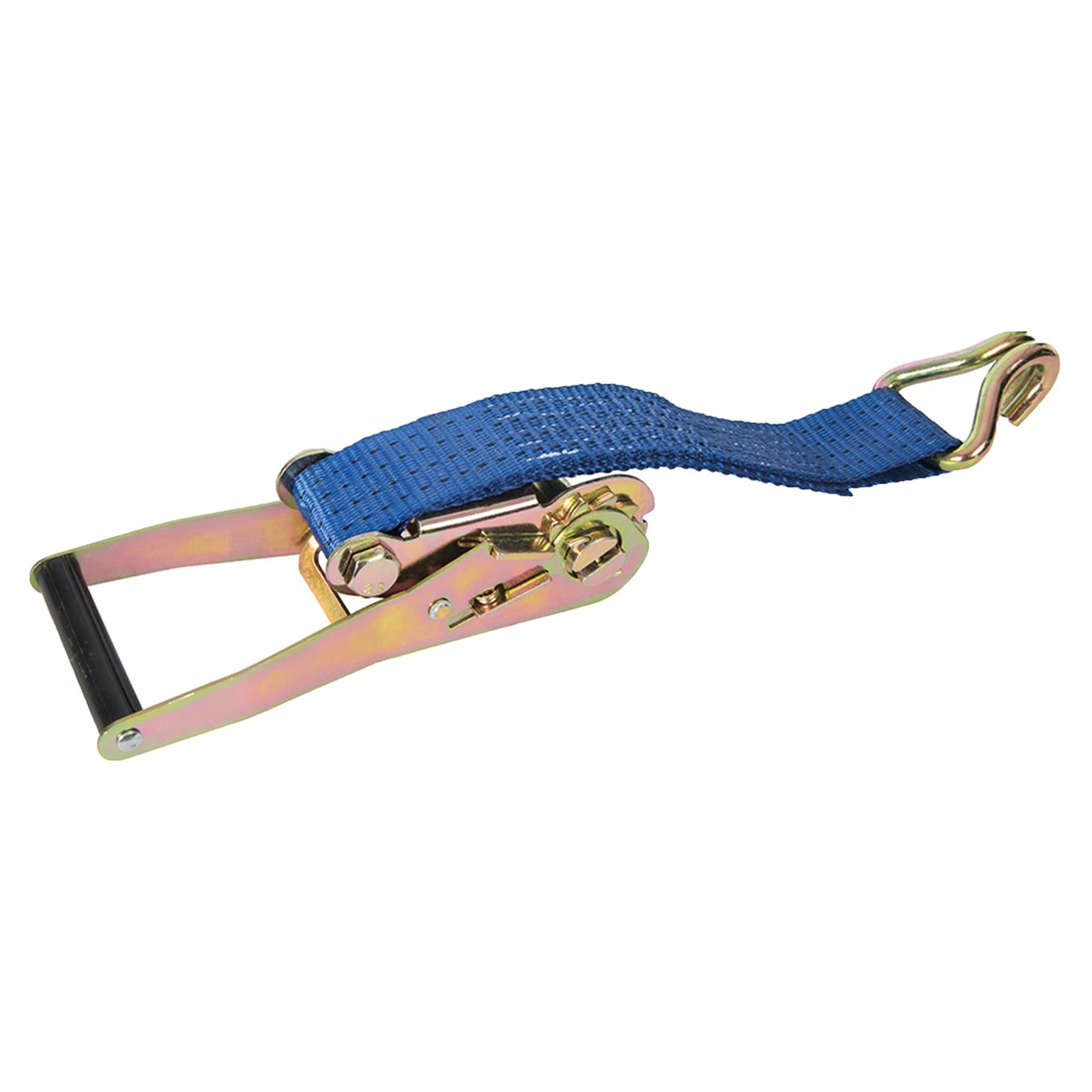Ratchet Tie Down Strap J-Hook 8M X 50mm Rated 1300Kg Capacity 3900Kg