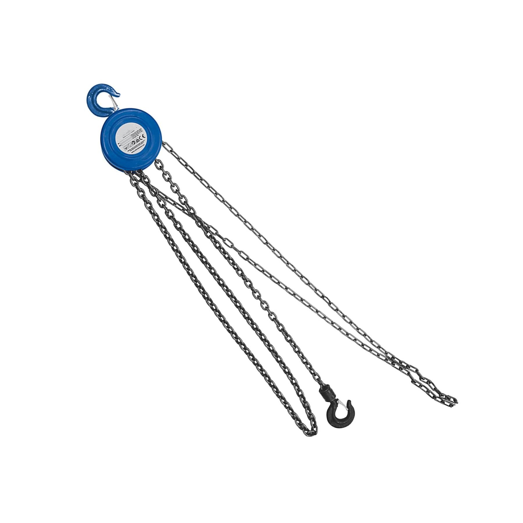 1 Ton 2.5M Lift Height & Tackle Pulley Block Winch Lightweight Restricted Spaces