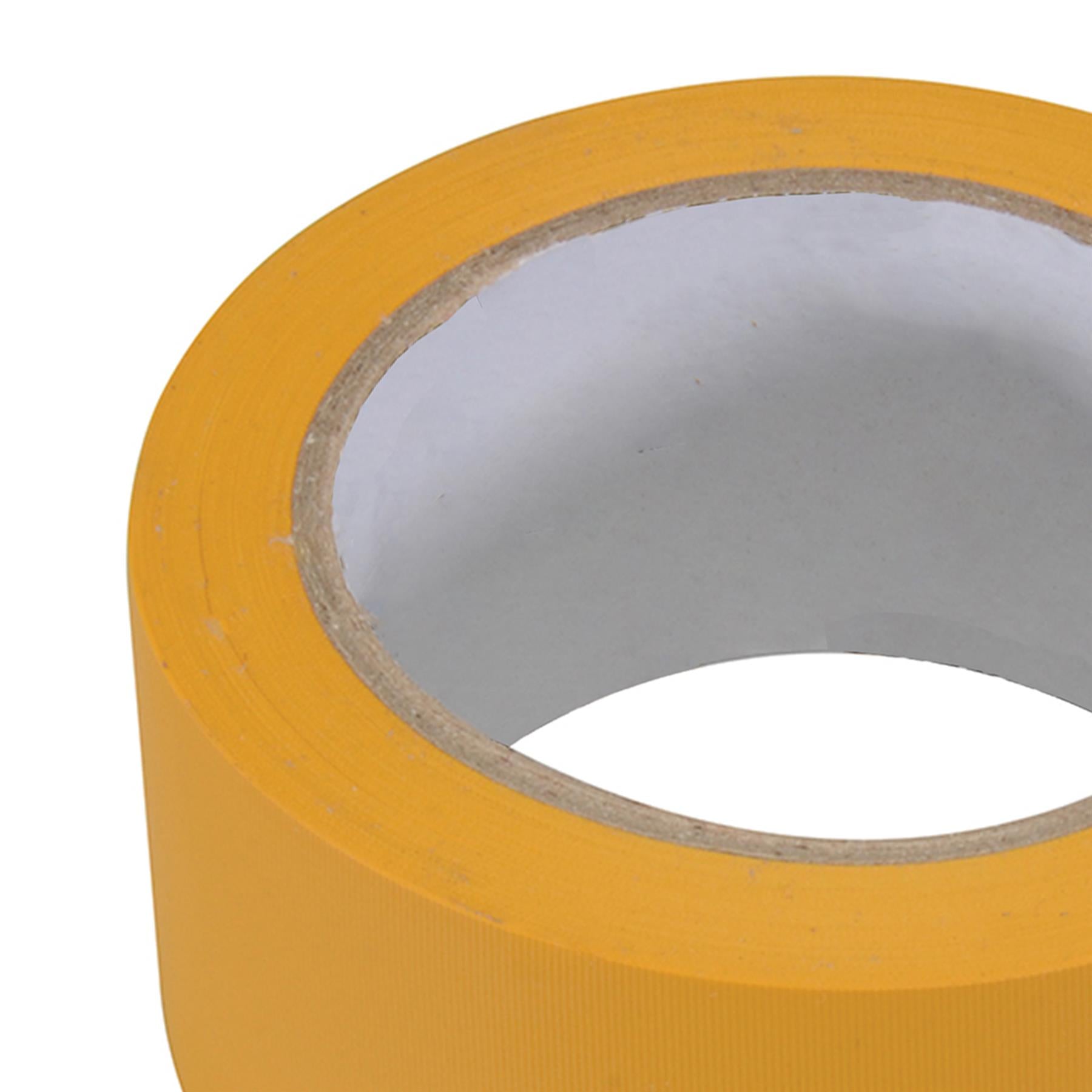 Builders Tape - 50mm X 33M Yellow Rubber Adhesive On A Soft Pvc Carrier