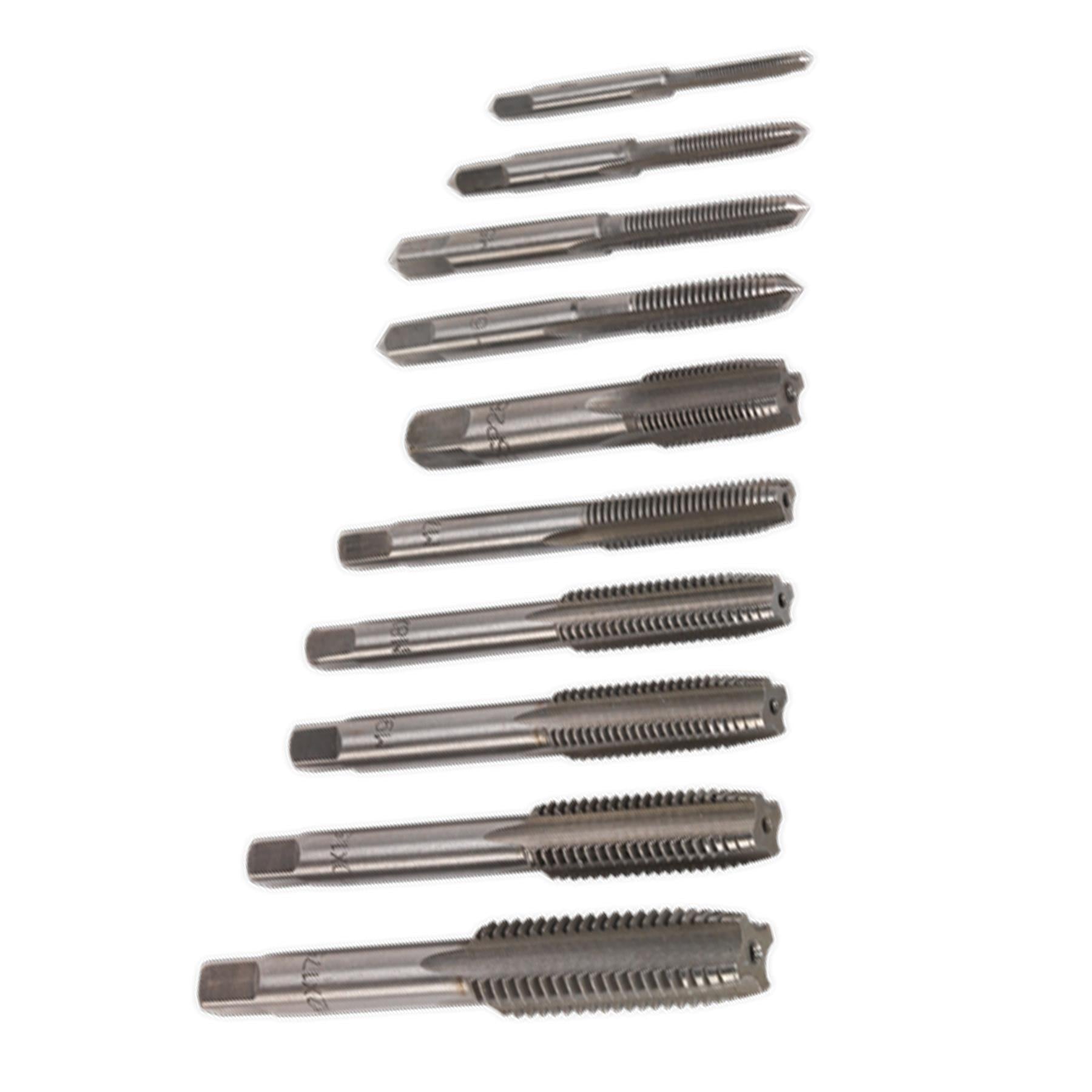 Tap Set 10pc Metric. steel hardened and tempered for long-life. Sealey
