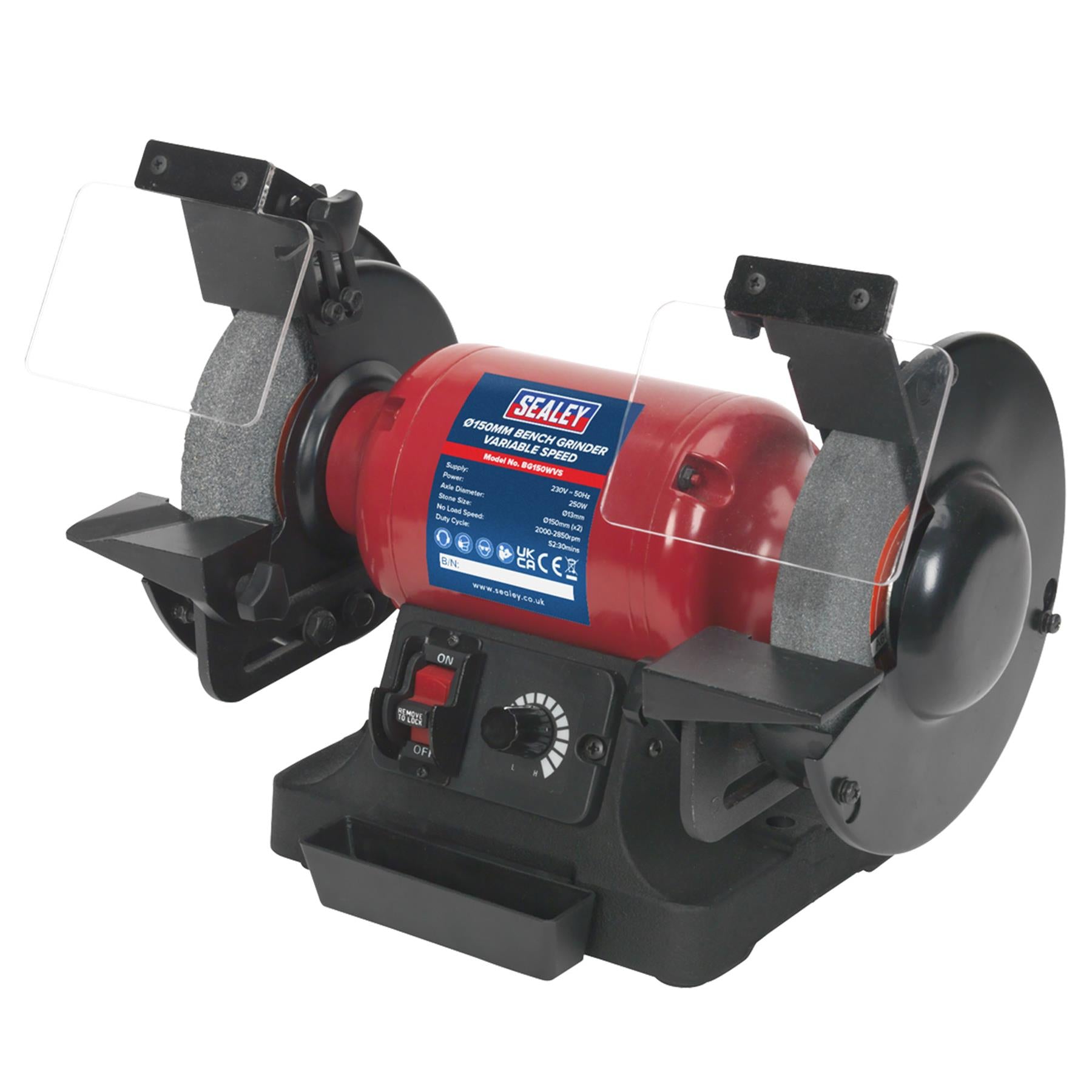 Sealey Bench Grinder 150mm Variable Speed Garage Workshop DIY