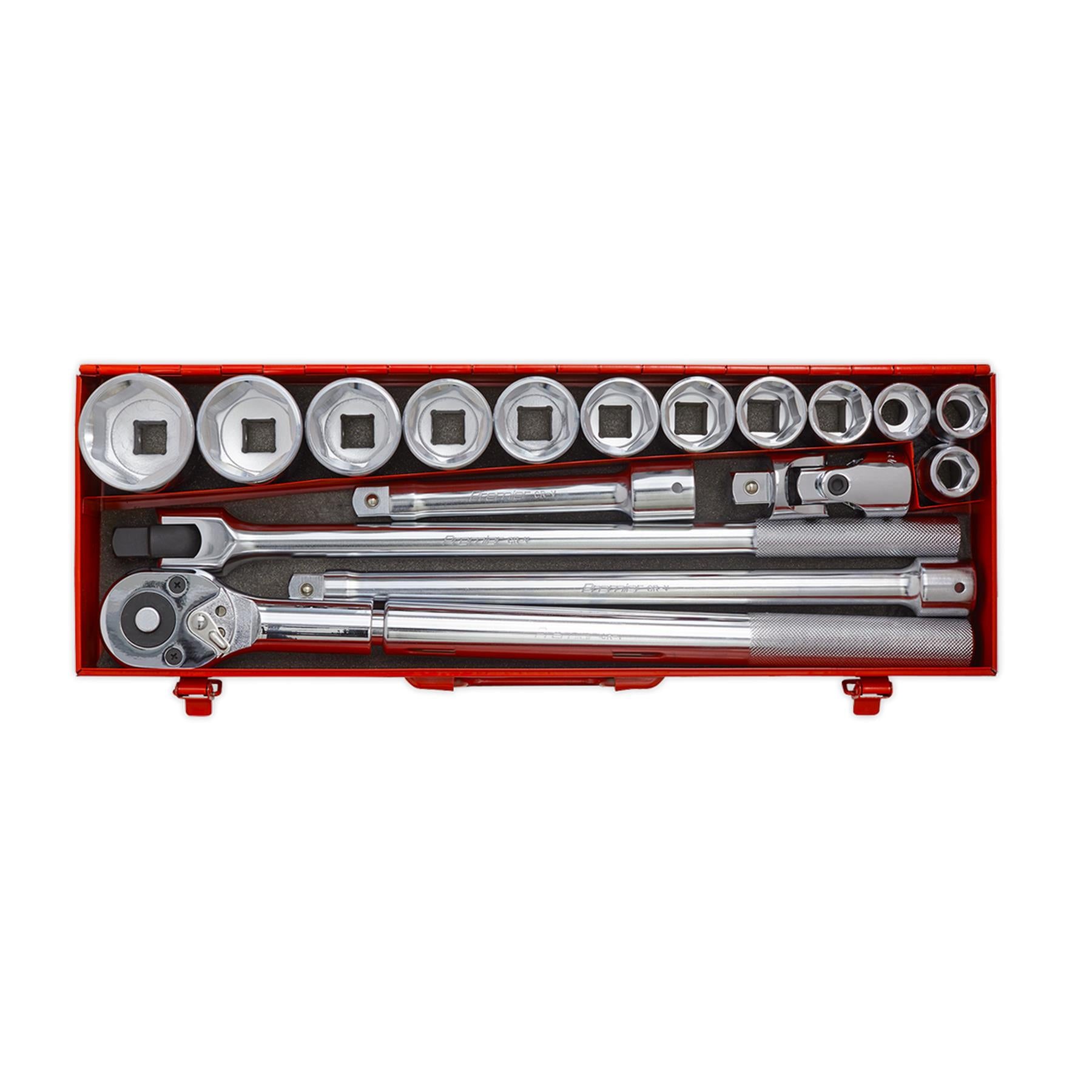 Sealey Socket Set 17pc 3/4"Sq Drive WallDrive Metric Chrome Vanadium Steel