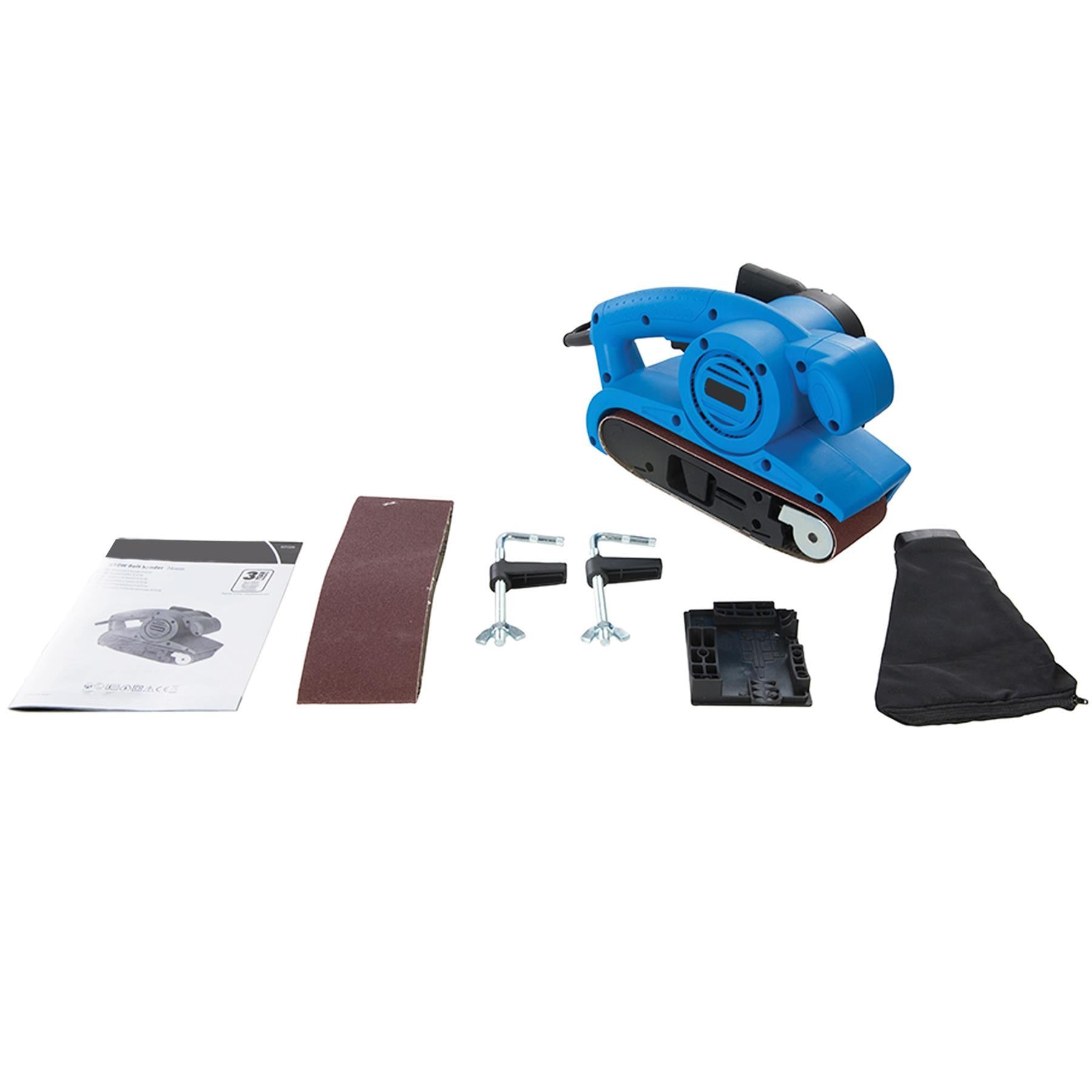 Heavy Duty 810W Electric Belt Sander Dust Bag Sanding Belts 76mm Power Tool