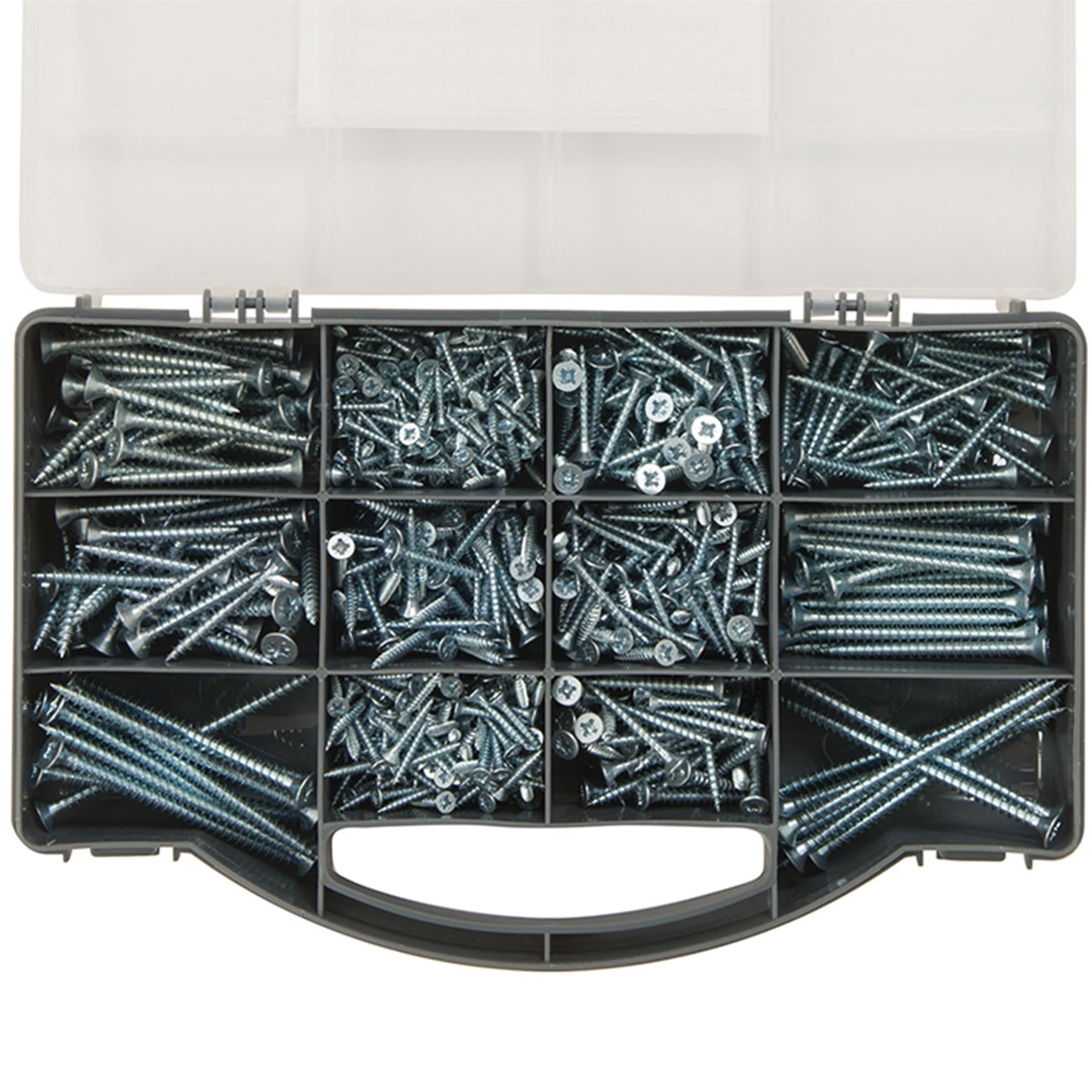 Pack Plated Countersink Screws Bzp Zinc-Plated, Twin-Thread Pzd Screws