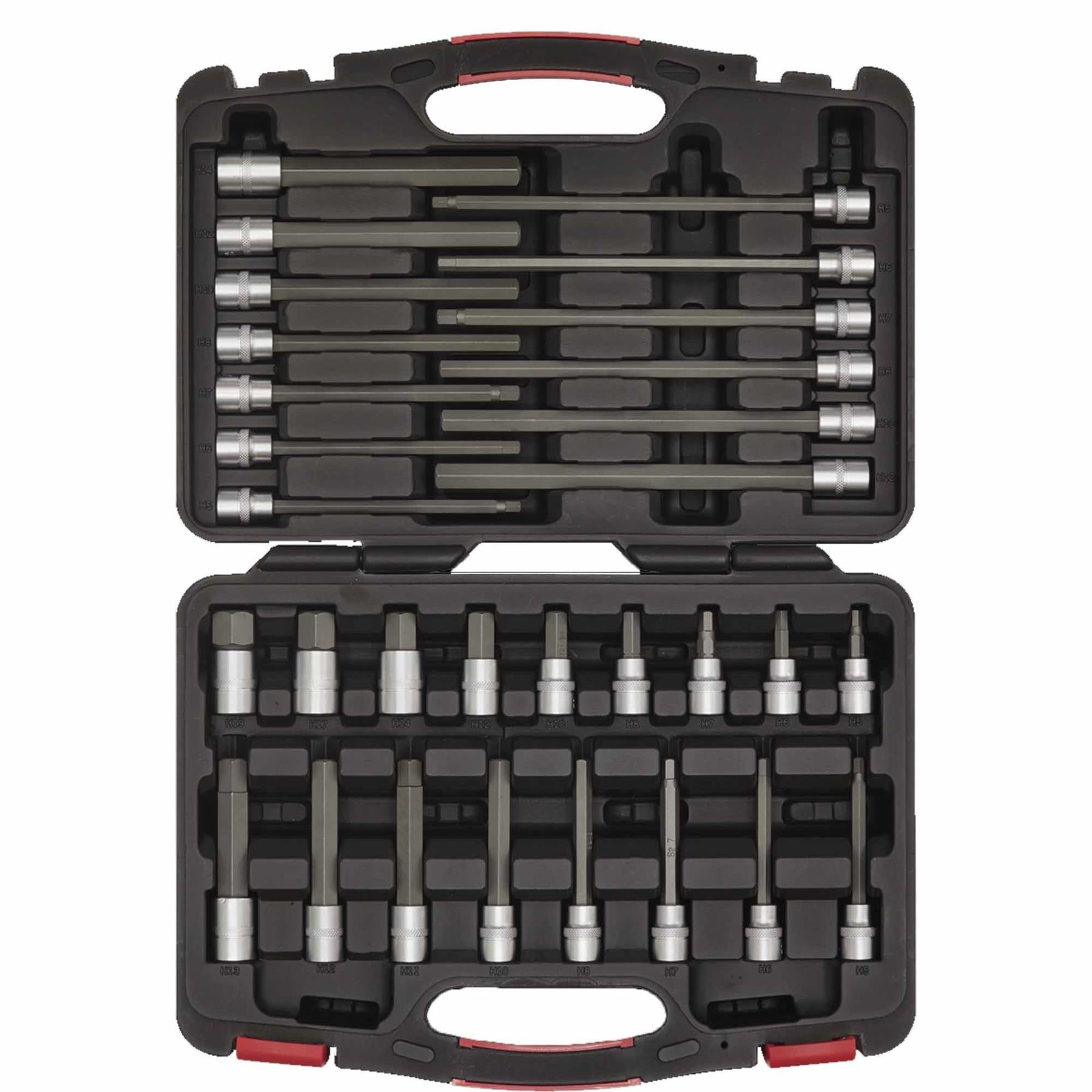 Sealey Hex Socket Bit Set 30pc 3/8"Sq Drive - Platinum Series