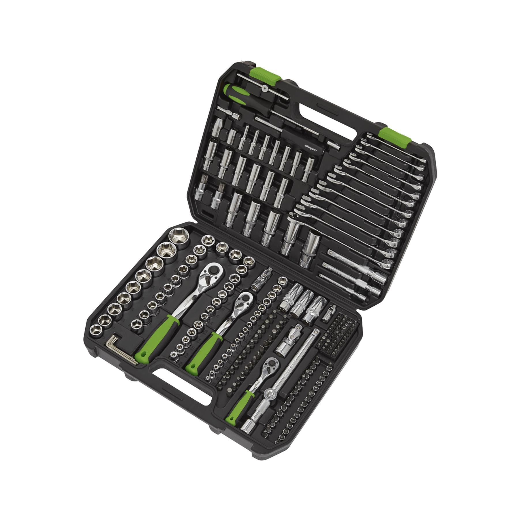 Sealey Socket Set 219pc 1/4", 3/8" & 1/2"Sq Drive WallDrive Metric