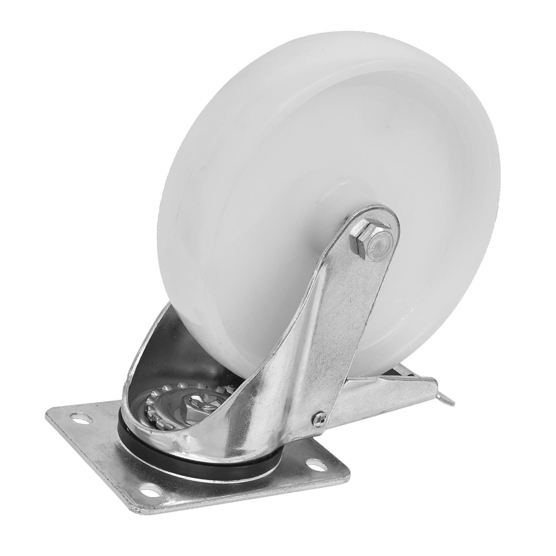Sealey Heavy-Duty Nylon Castor Wheel Swivel Total Lock 80mm