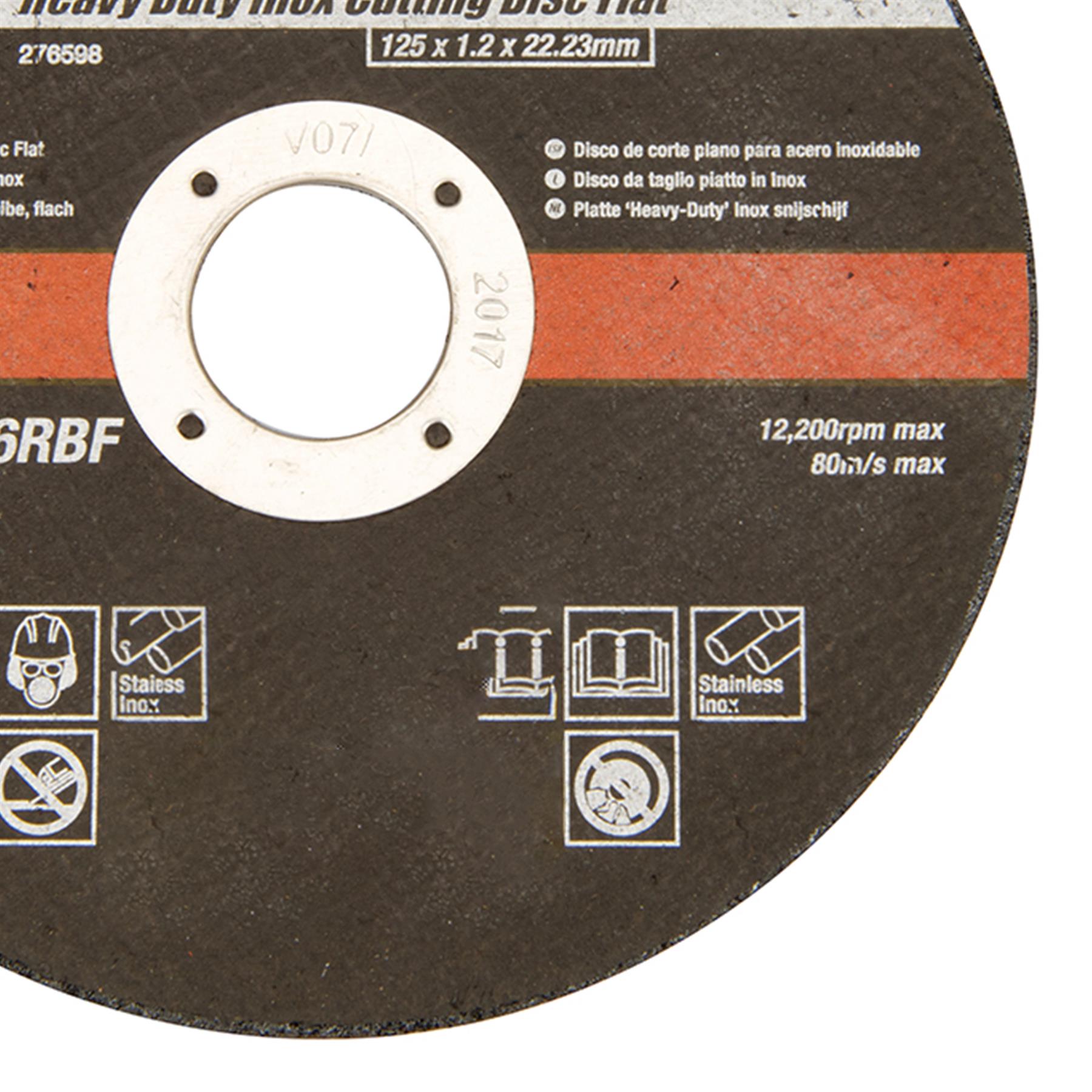 125 x 1.2 x 22.23mm Sanding Sheet Discs-Hole Punch Aluminium Oxide Hook Loop