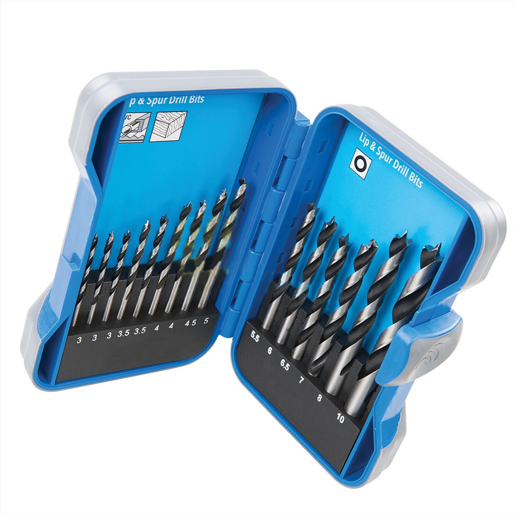 Wood Brad Point Centre Spur Drill Bits 3 Mm - 10 Mm Set Dowel Drill Lip And Spur