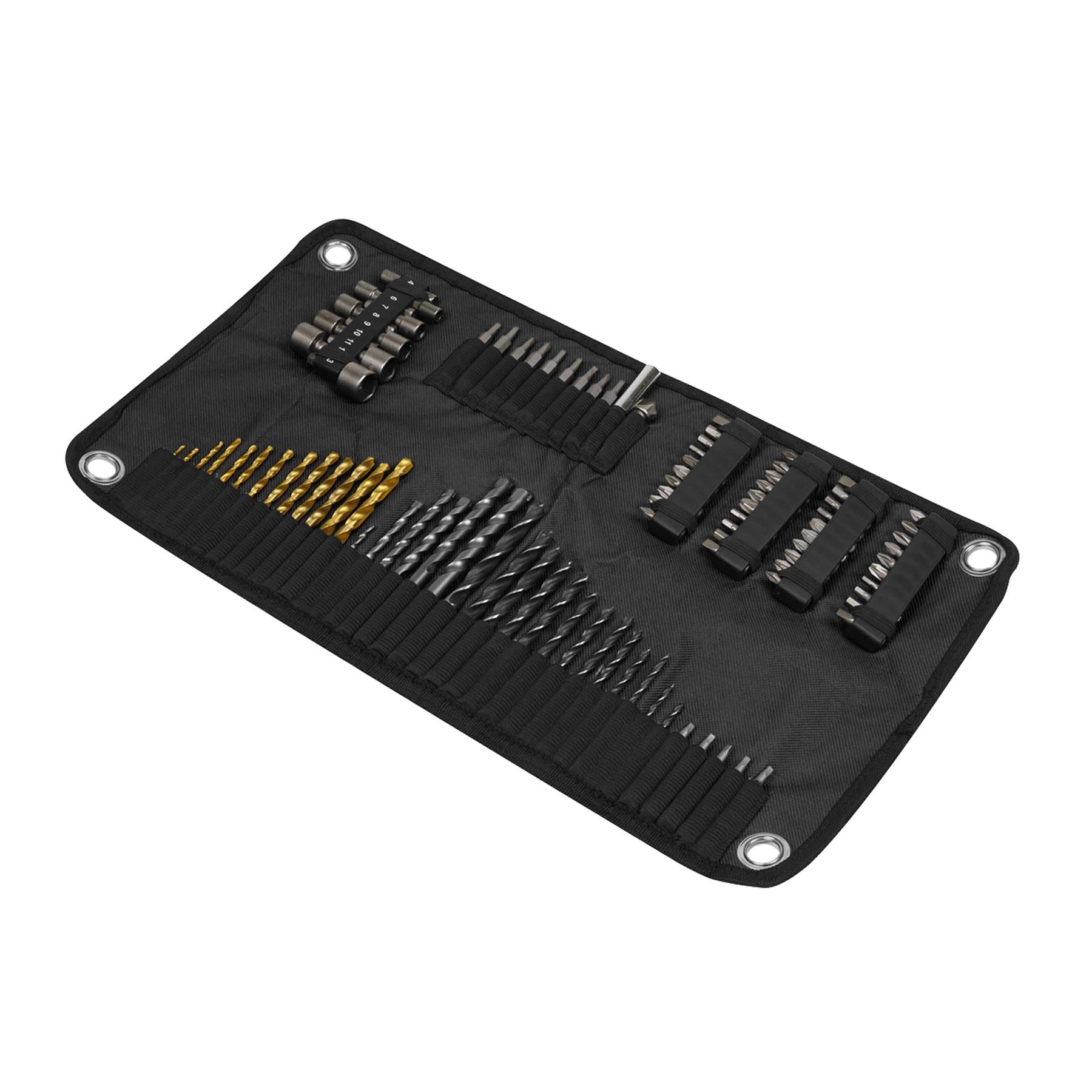 Sealey 98pc Drill & Bit Accessory Set Wood/Masonry/Metal Range of 25 & 50mm bits