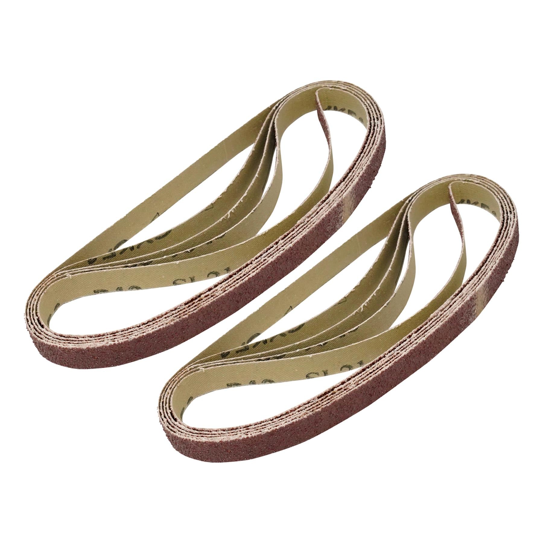 330mm x 10mm 80G Belt Power Finger File Sander Abrasive Sanding Belts 10pk