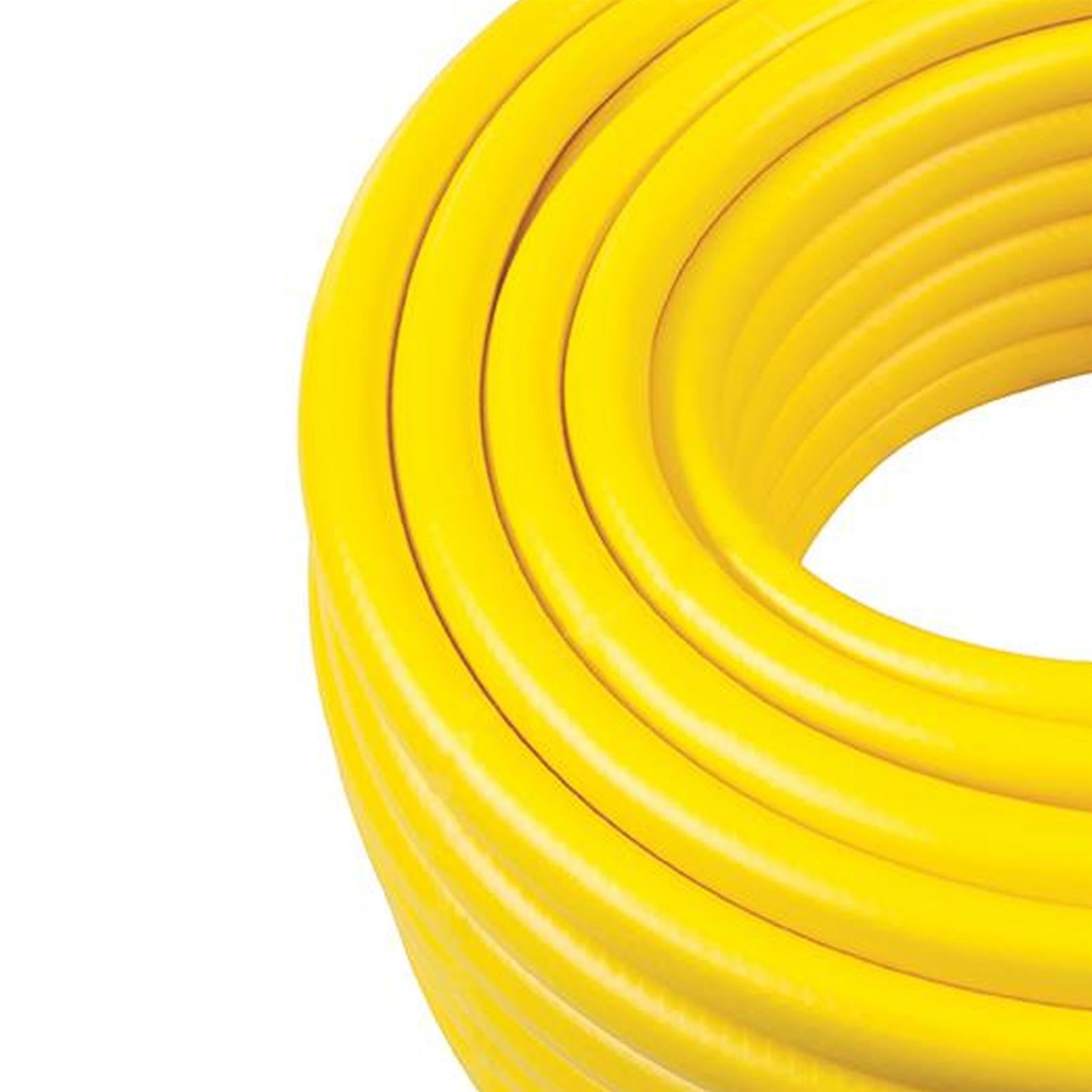 Reinforced Yellow Braided Flexible PVC Hose Pipe 30m for Water Air Oil Gases