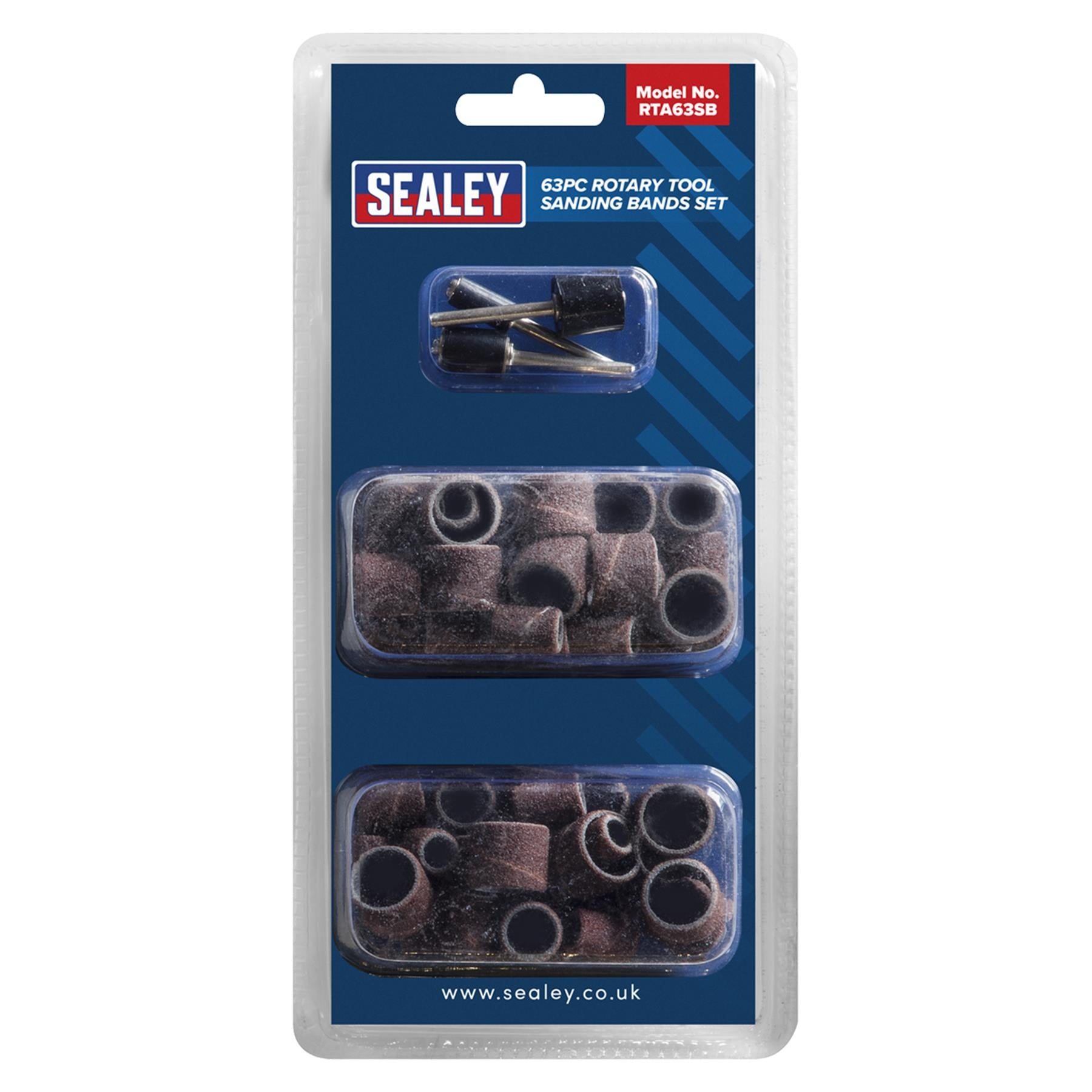 Sealey Rotary Tool Sanding Bands Set 63pc