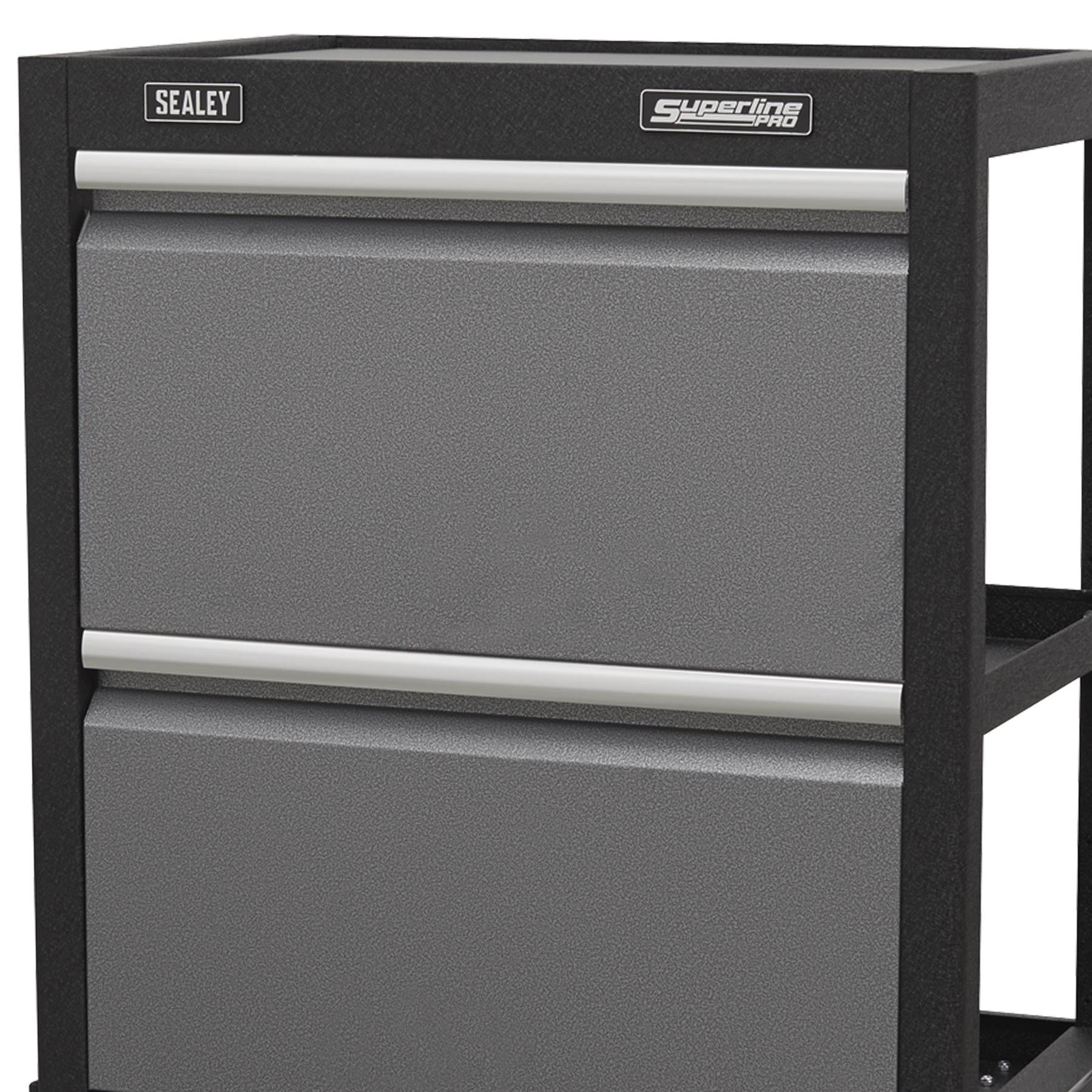 Sealey Modular Mobile Workshop Trolley Aluminium handles.