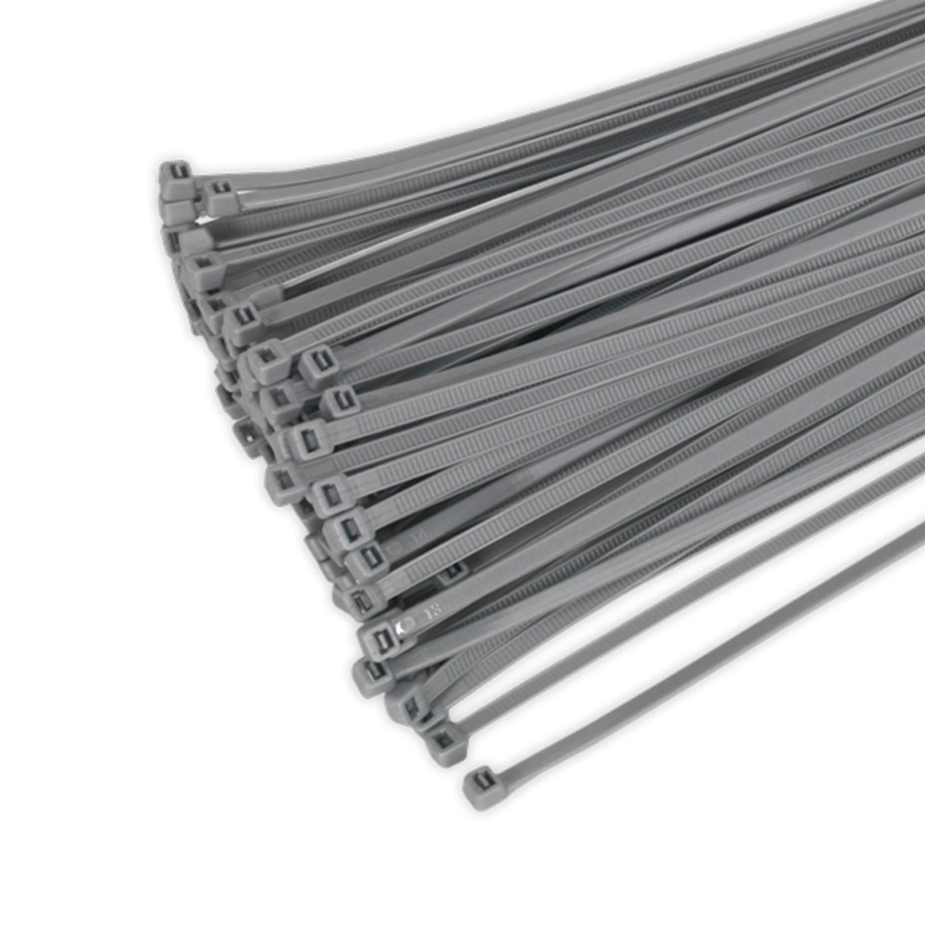 Sealey Cable Tie 380 x 4.4mm Silver Pack of 100