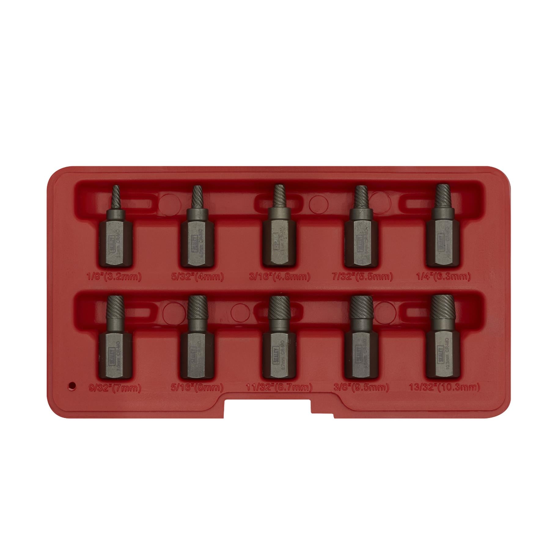 Sealey Multi Spline Screw Extractor Set 10pc