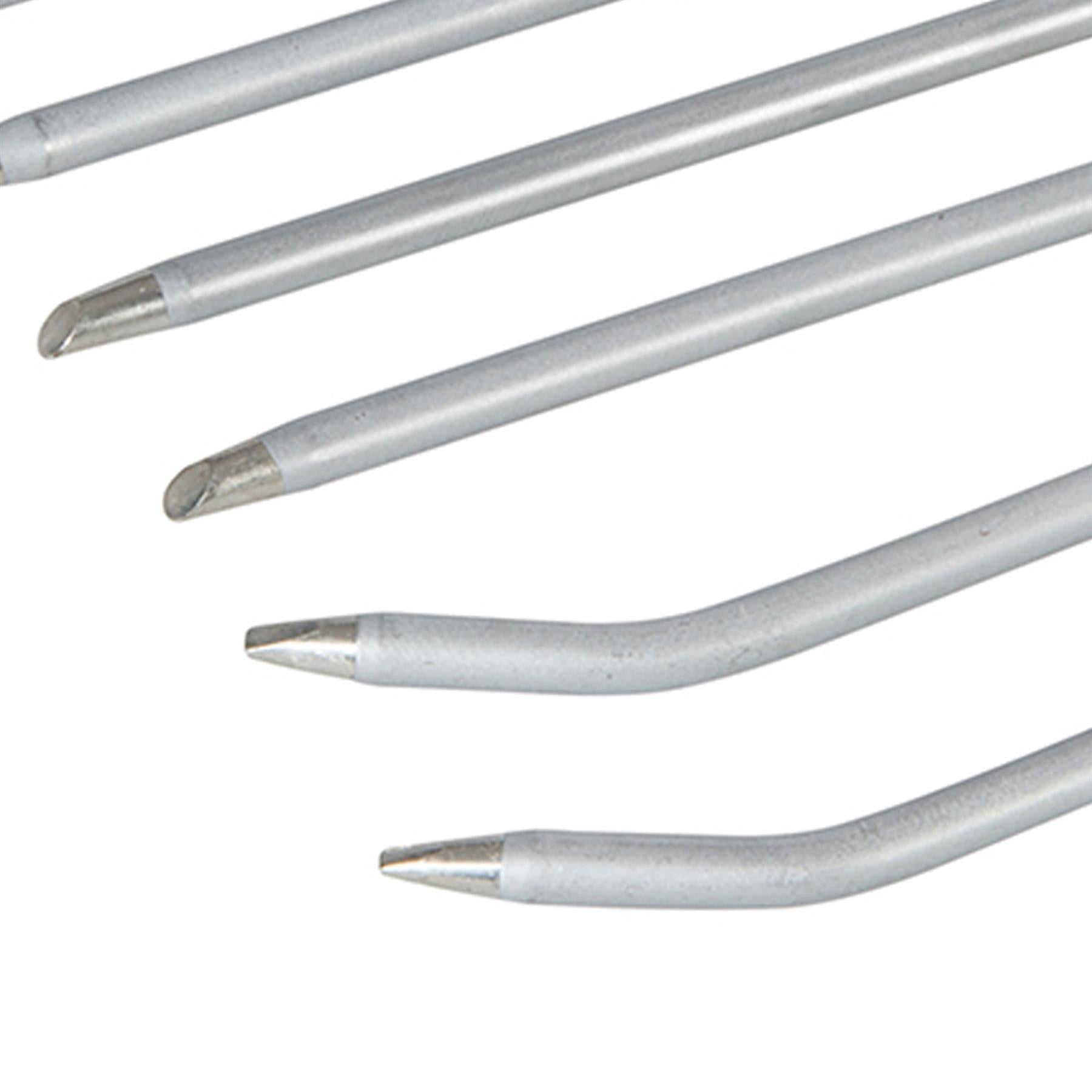 10Pc Soldering Iron Tip Set 3.8mm Diameter Point Chisel Replacement 40W Tip Set