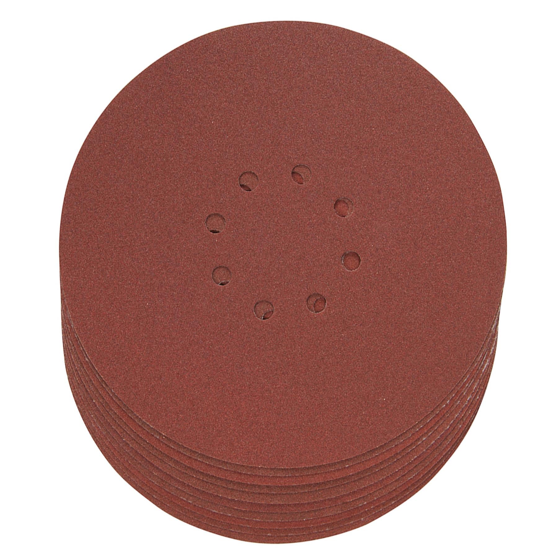 10 PACK-225mm 120 Grit Sanding Sheet Discs-Hole Punch Aluminium Oxide Hook Loop