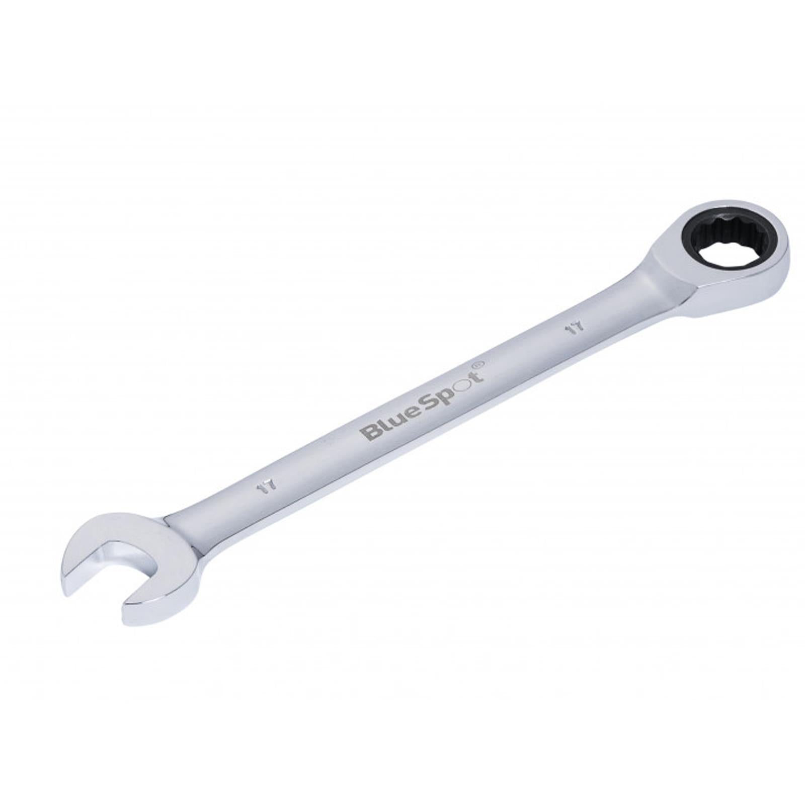 Blue Spot Fixed head Ratchet Spanner Combination Ring open end Wrench 17mm