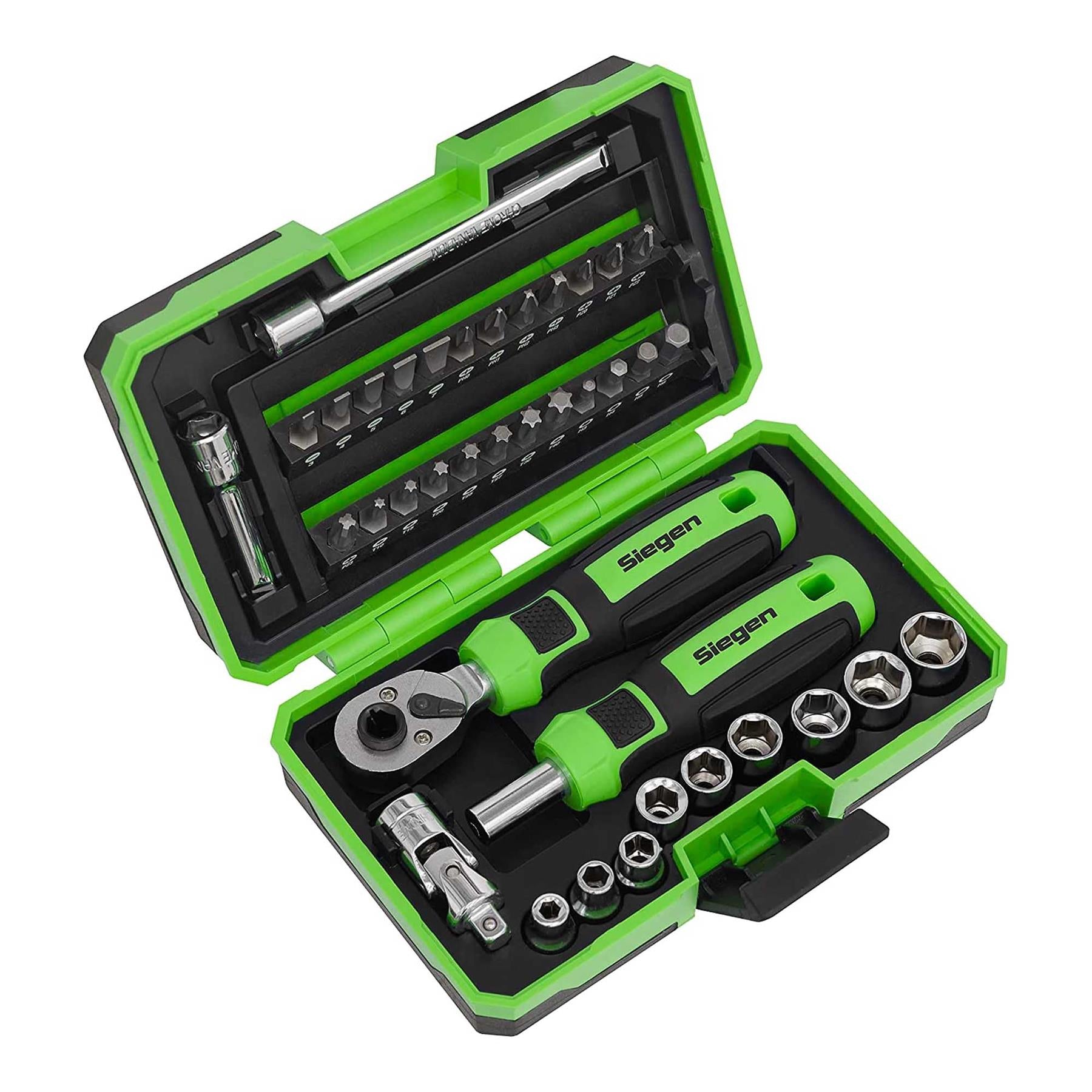 Sealey Socket & Bit Set 38pc 1/4"Sq Drive