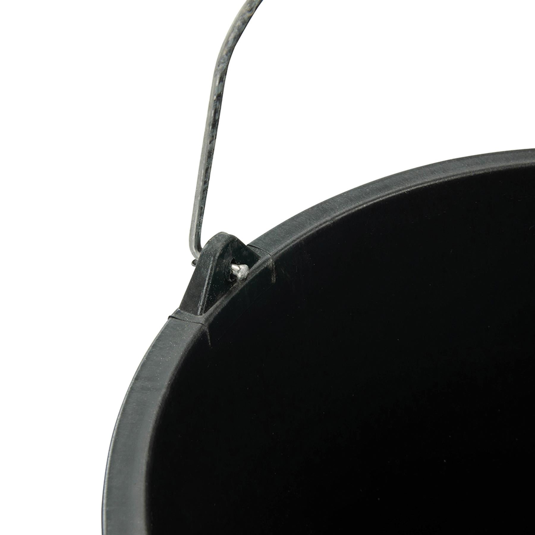 10Pk Multipurpose Buckets 12Ltr Polypropylene Sturdy Steel Handle Pouring Lip