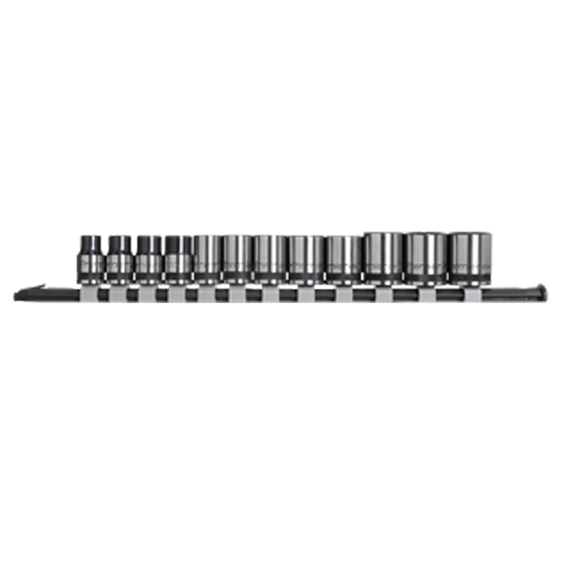 Sealey Socket Set 12pc 3/8"Sq Drive Metric - Black Series