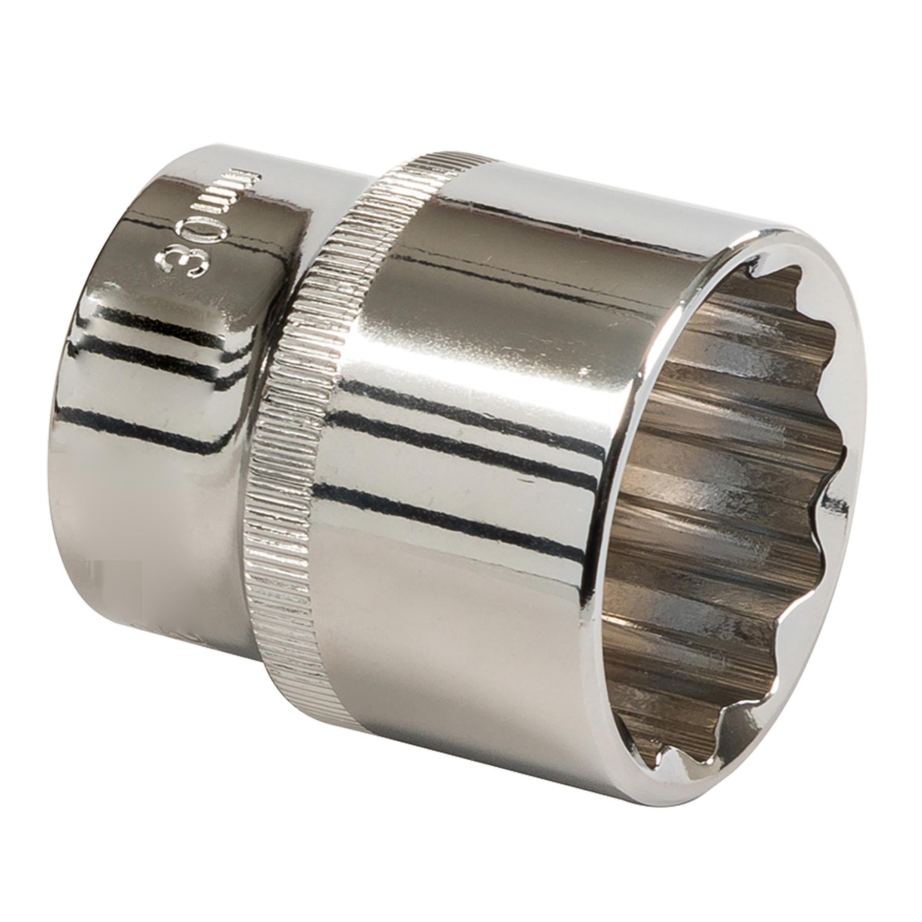 Socket 1/2" Drive 12pt Metric 12 Point Bi Hex Corrotion Resistant Socket 30mm