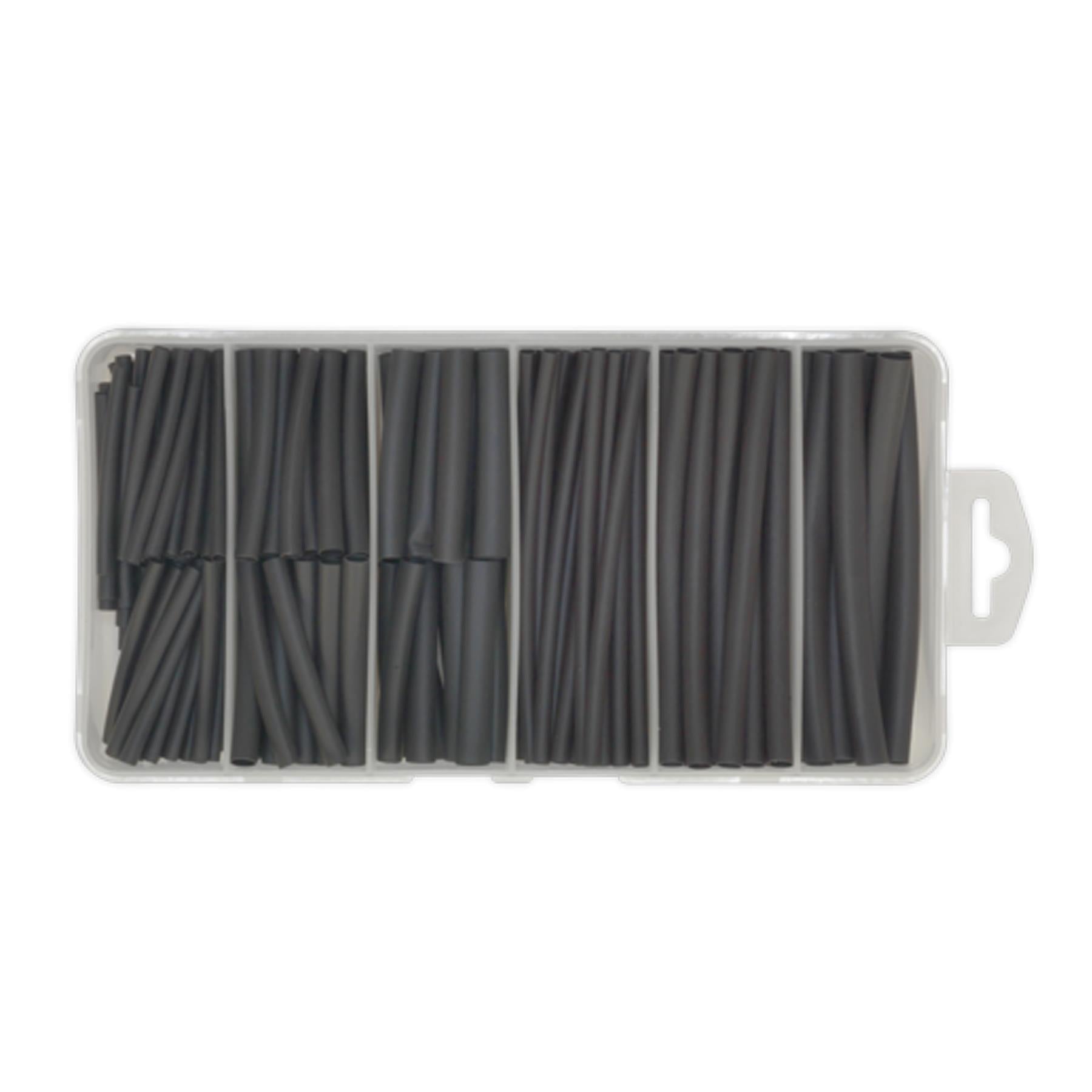 Sealey Heat Shrink Tubing Assortment 180pc 50 & 100mm Black